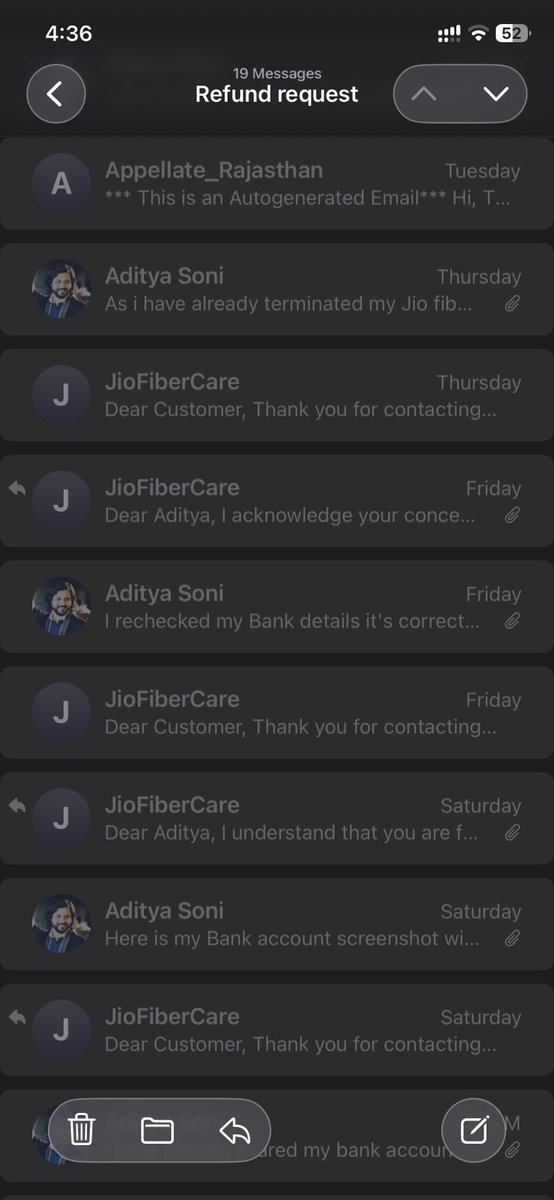 adi_soni23's tweet photo. Kindly refund my deposit amount or else i'll take legal action against @jio_fiber @JioCare @reliancejio at the time of giving connection everyone talks but at place of refund no replies. Such a fraud is happening and making fool to customer's. @consaff https://t.co/VGqiSwnwH0