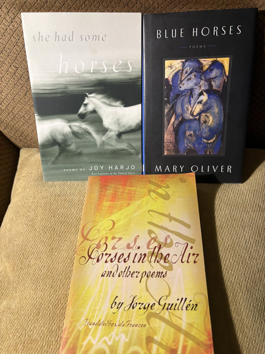 margaritapoet's tweet photo. As the @SealeyChallenge continues, I'm choosing beloved themes, such as horse poems. #SealeyChallenge #poetry #horses #reading https://t.co/w2V7RqWulw