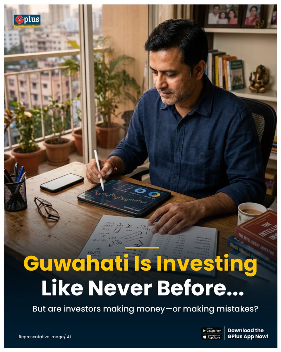 guwahatiplus's tweet photo. #EXCLUSVE | More people in #Assam are turning to stock markets, but experts warn that growing participation is outpacing financial awareness.
(1/3) https://t.co/nehliBuiOM