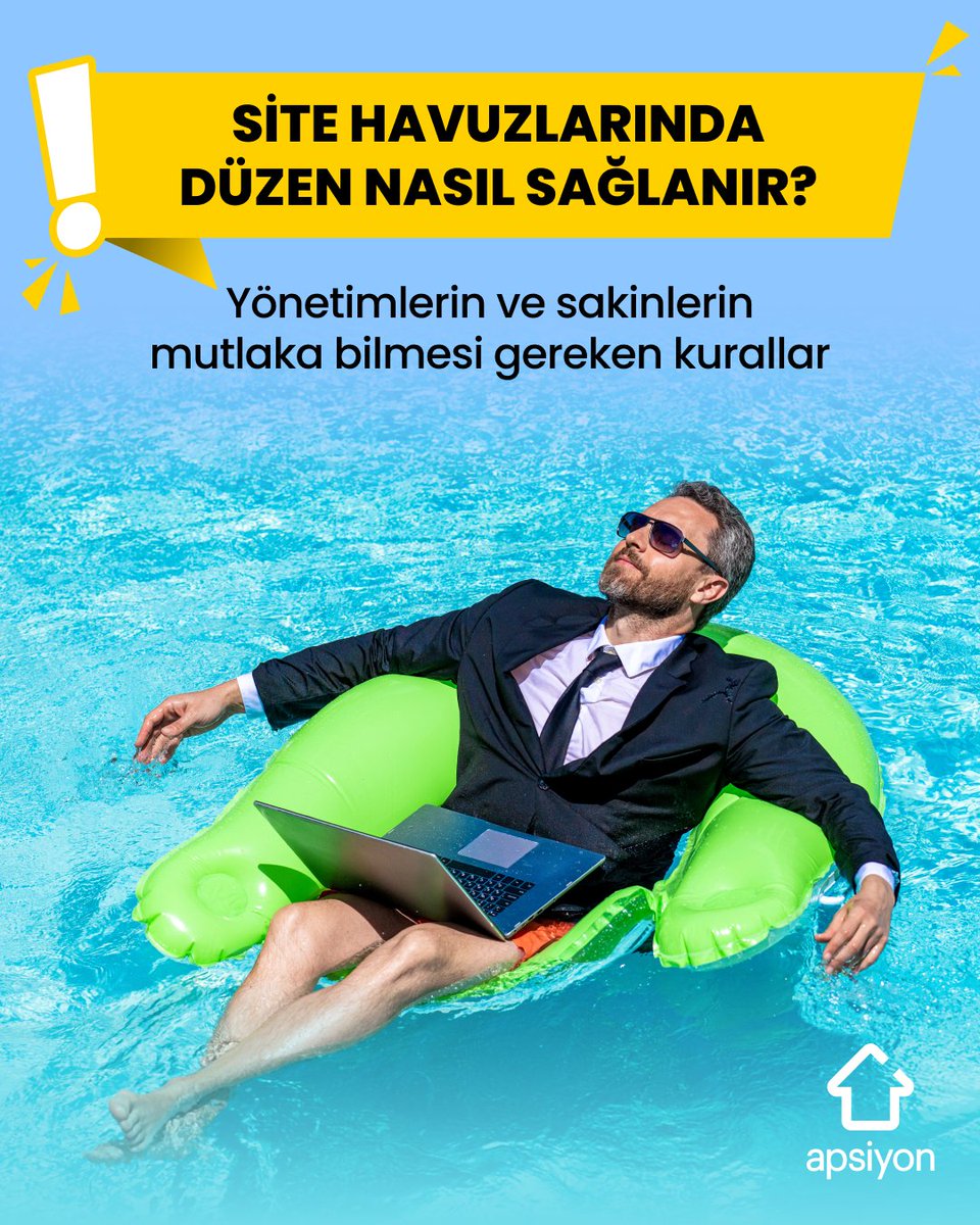 apsiyon's tweet photo. Havuz kuralları sadece düzeni sağlamak için değil, hayat kurtarmak için vardır. ⚠️​

Göz ardı edilen tek bir kural; ciddi kazalara, hukuki sorumluluklara ve telafisi zor sonuçlara neden olabilir. 🏊​

Site yöneticilerine rehber olacak kapsamlı bilgiler, kullanabileceğiniz örnek "Havuz Kullanım Talimatı ve Kuralları" dokümanı ve çok daha fazlası Apsiyon Blog'da sizi bekliyor.​

"Sitelerde Havuz Kullanımı Nasıl Düzenlenir? 2026 Güncel Rehberi: Kurallar, Sorumluluklar ve Apsiyon ile Çözümler" yazımızı mutlaka okuyun. ​

Doküman, blog yazımızda. 
👉 https://t.co/GVCj09QDDH

#apsiyon #siteyönetimi #sitehavuz #havuzkuralları #ortakalan #topluyaşam #güvenlik #blog #yönetim #havuzkural