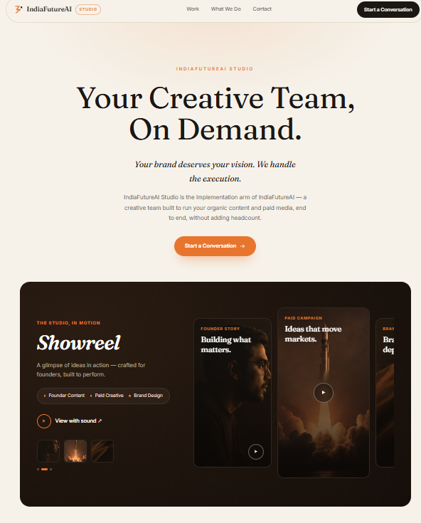 phimaanshu's tweet photo. Friends, this is what I had been working on for months now.

Introducing:

a) IndiaFutureAI Studio: a creative arm for brands to run their content with AI

b) AI Creator Fellows: 200+ top 1% AI Indian creators you can hire in-house for your brand

Curious? Talk to me! Will get you best results.