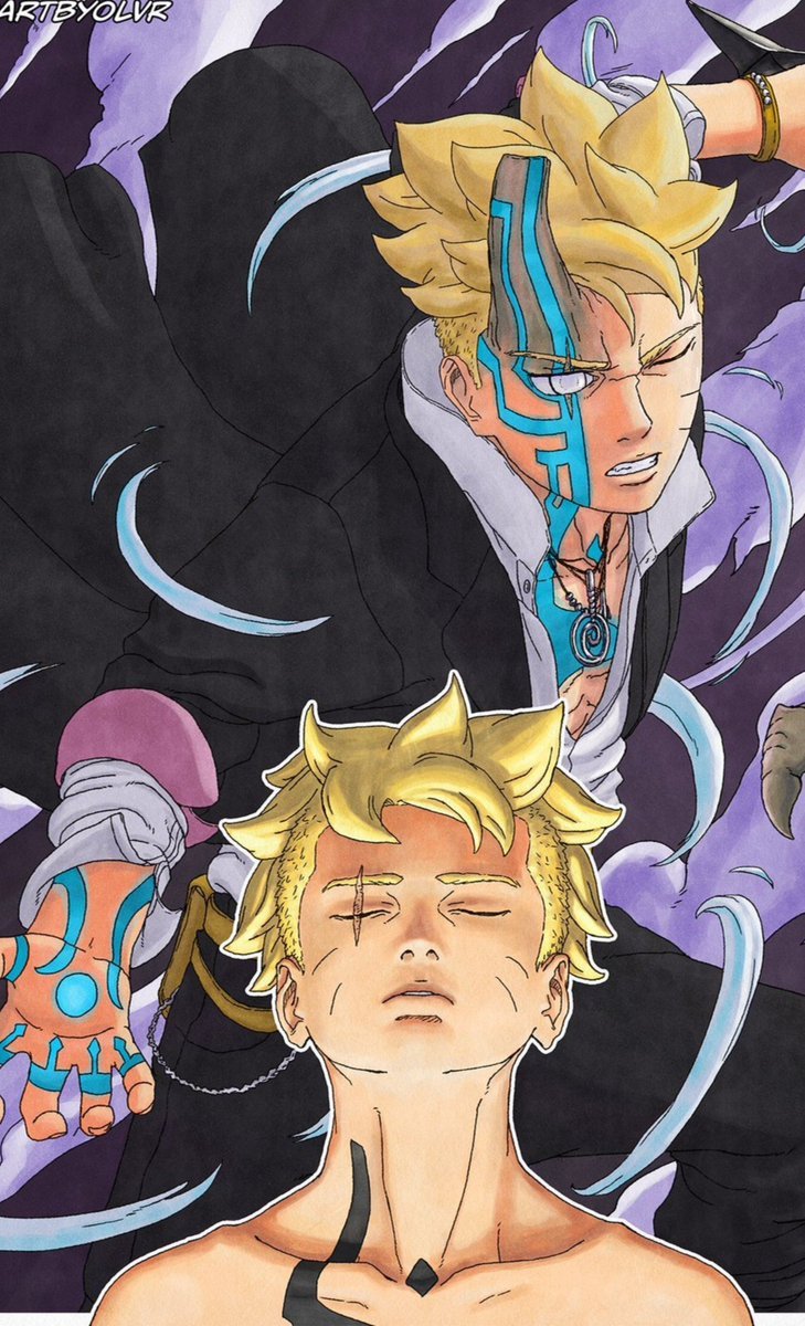 KUzumaki94017's tweet photo. Both Naruto and Boruto carry monsters within them. 

But Momoshiki is nothing like Kurama bro, He is a demon who doesn't gaf about Boruto's life and wants to make boruto suffer with every fibre of his being 😭. https://t.co/2FAEIguNaB