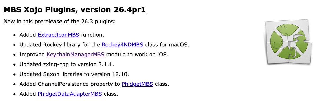 MBSPlugins's tweet photo. MBS #Xojo Plugins, version 26.4pr1

Added ExtractIconMBS
Updated Rockey library for the Rockey4NDMBS class for macOS.
Improved KeychainManagerMBS to work on iOS
Updated zxing-cpp to 3.1.1
Updated Saxon libraries to 12.10
Added PhidgetDataAdapterMBS class.

https://t.co/cL8j8vVBrC https://t.co/0FfVuaNSZU