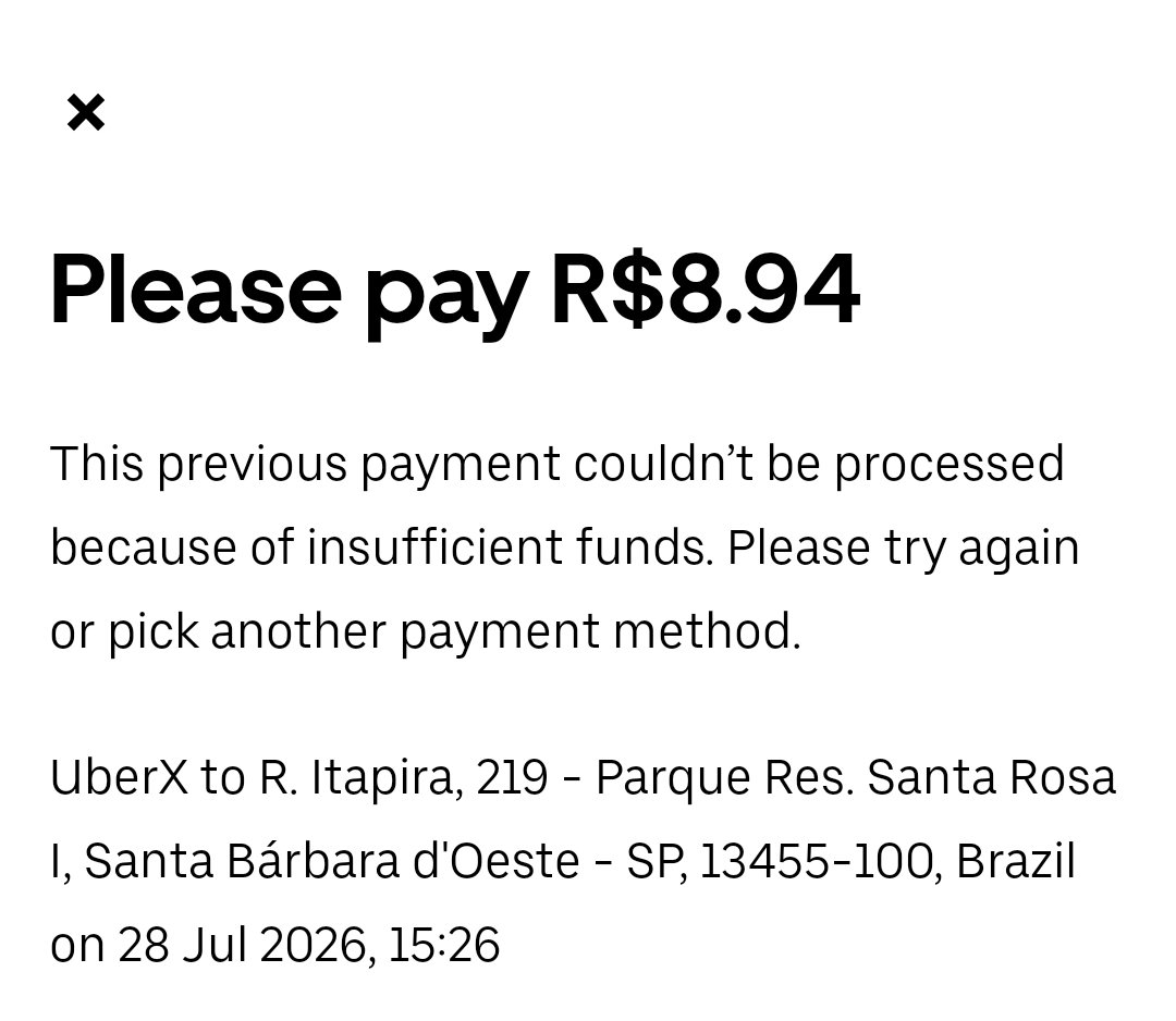 migasofi's tweet photo. VAI SE FODER @Uber @Uber_Brasil vocês passaram a mesma viagem TRÊS VEZES no meu cartao!!!! 
Já pedi ajuda pro suporte mas vcs são uns merdas que não fazem porra nenhuma! 

Serio que odio!!! https://t.co/uFyD9MmOAX