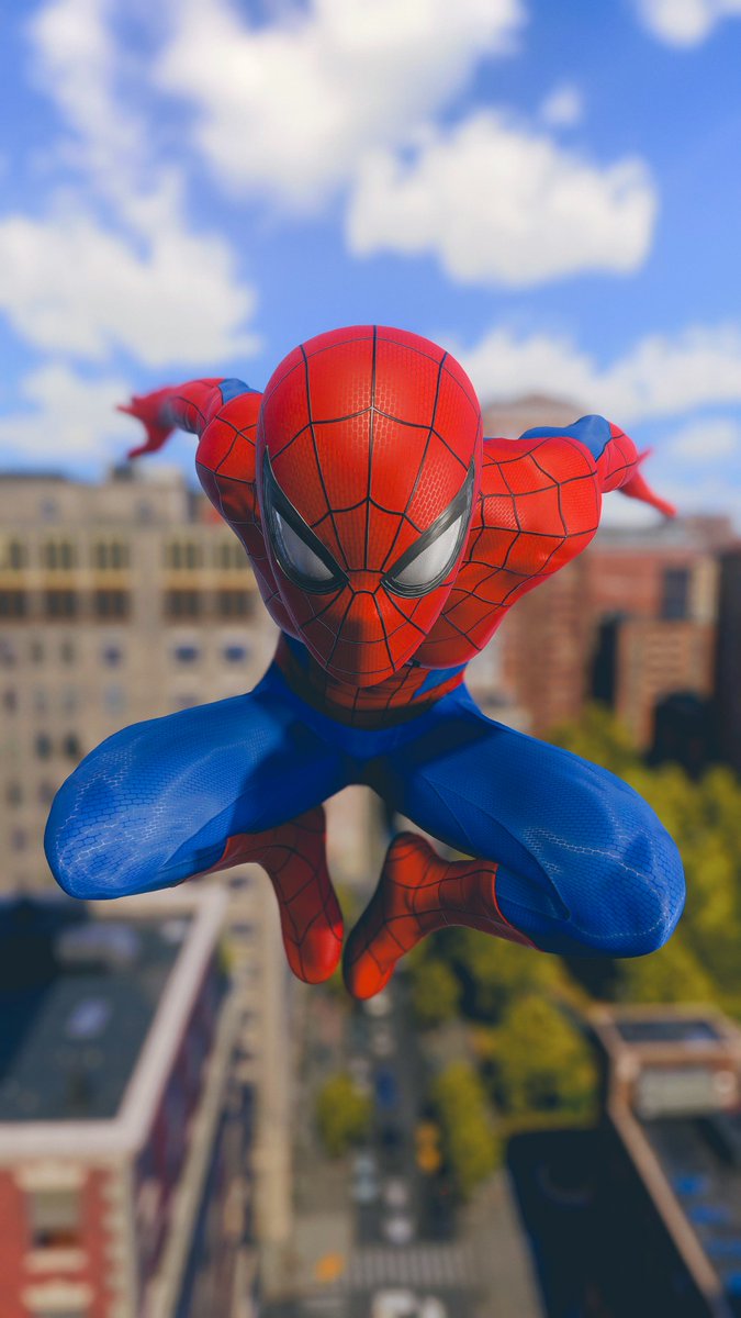 MintyNolan's tweet photo. Head first, Spiderman 2 
#Spiderman2 #VirtualPhotography #VPgamers #VP https://t.co/3EvJpDAwb7