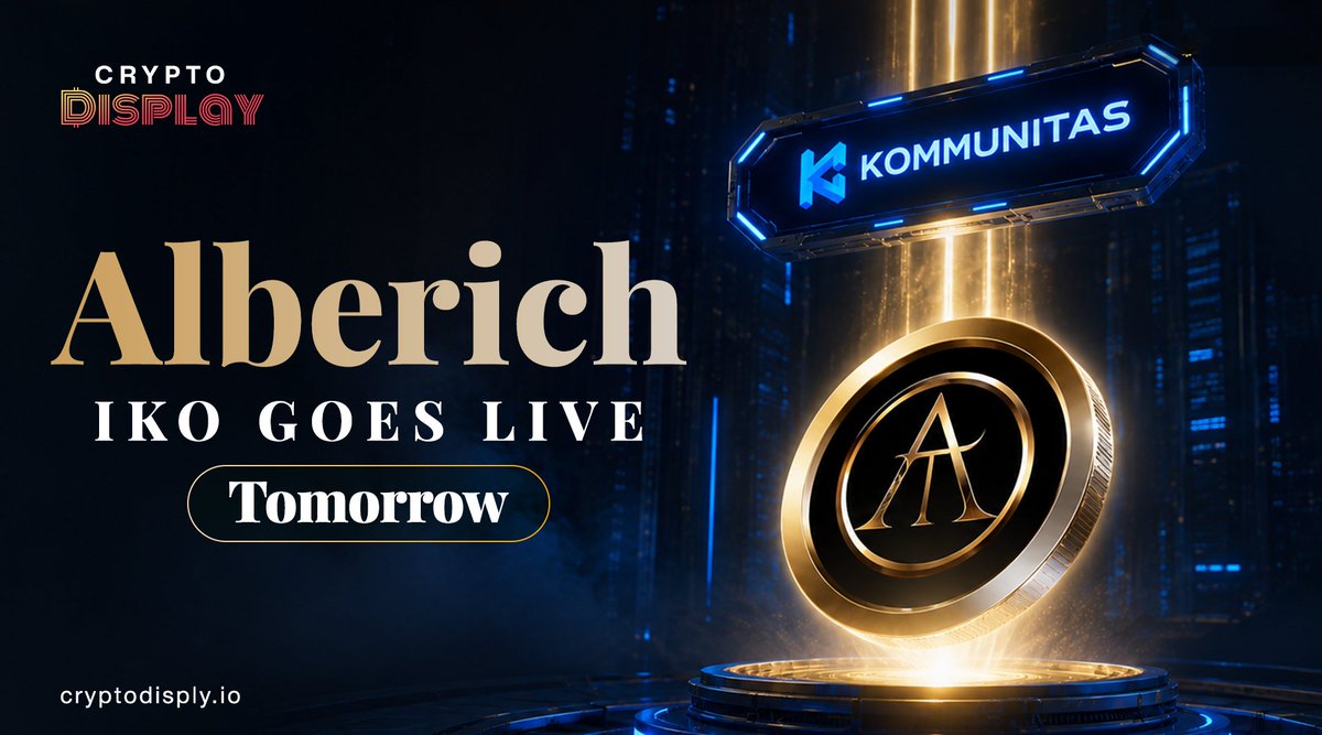 CryptoDisplayio's tweet photo. 1/3 ALBRH IKO Goes Live Tomorrow - Here's Everything You Need to Know
Alberich Token $ALBRH IKO starts tomorrow on @kommunitasnet With a total supply of 87.6 billion ALBRH, the project is set to kick off its public token sale.
https://t.co/bT1Oj8Bb27
#alberich #IKO #IDO #ICO #earlysale
