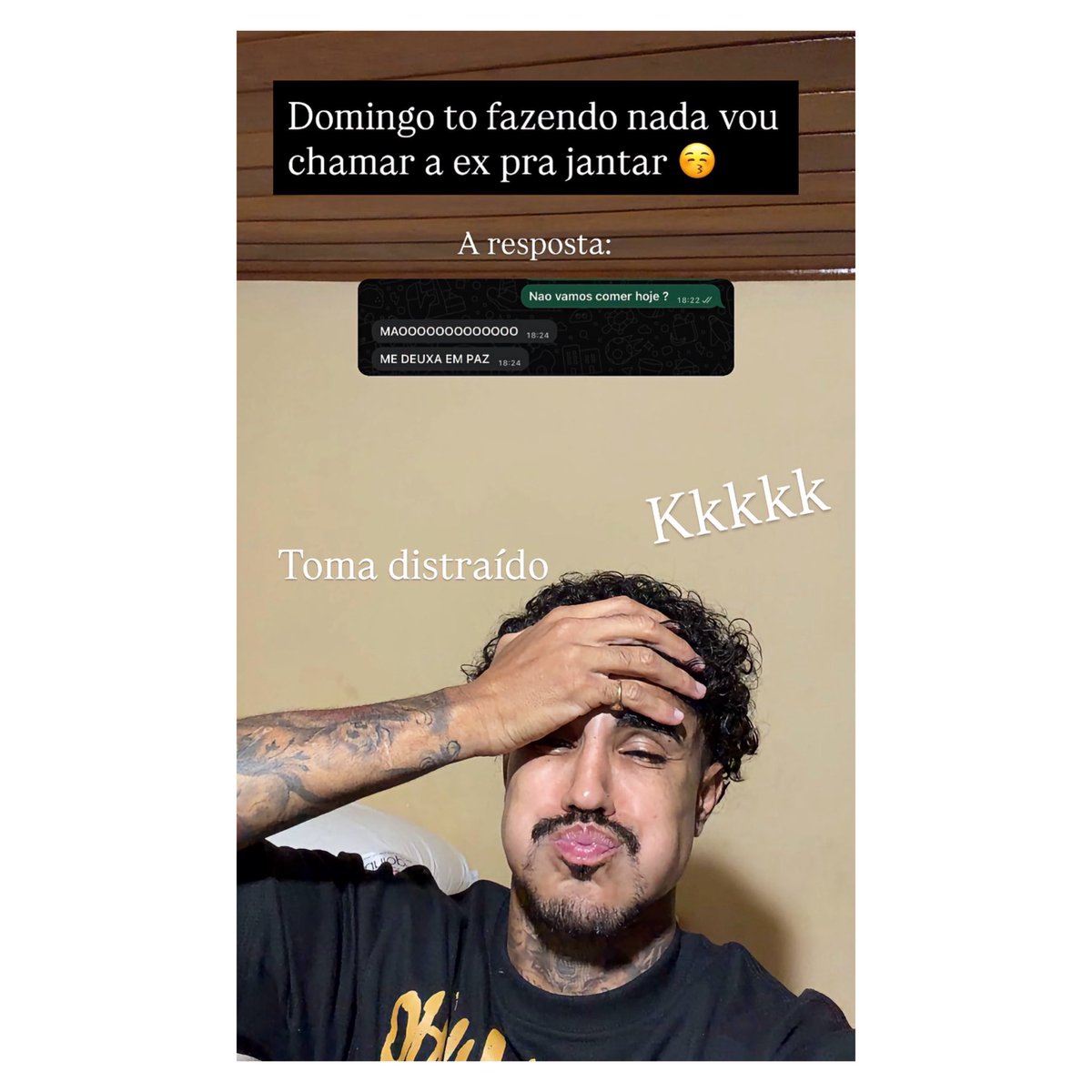 choquei's tweet photo. 🚨VEJA: MC Livinho mostra que chamou a ex para jantar e levou um fora. https://t.co/4pGboB9wWx