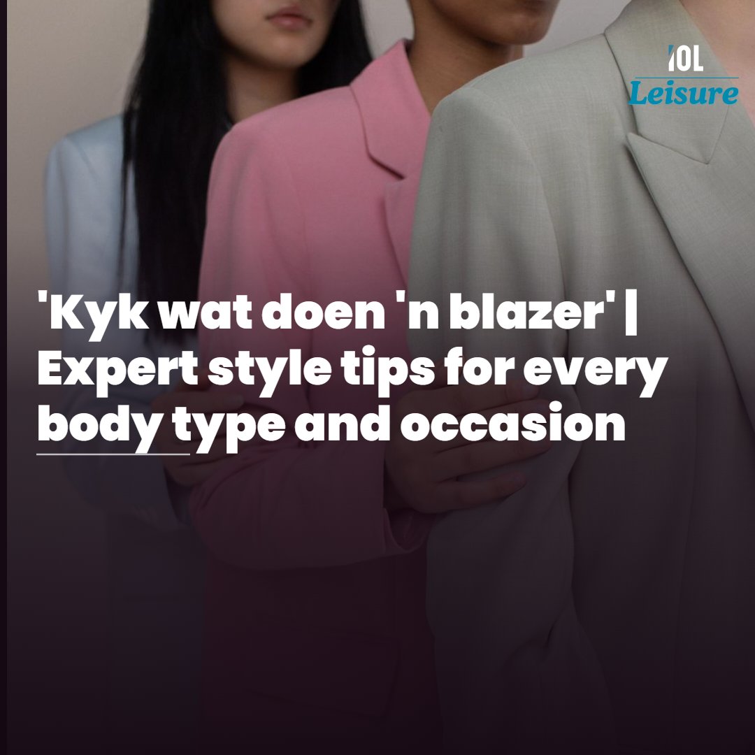 IOL_Leisure's tweet photo. Discover how a single tailored blazer can transform your wardrobe, regardless of your body type or the occasion.
Read on https://t.co/uULg1uOFDd
#FashionTips #StyleGuide #WardrobeEssentials #OutfitInspiration https://t.co/jNQUPUaio5