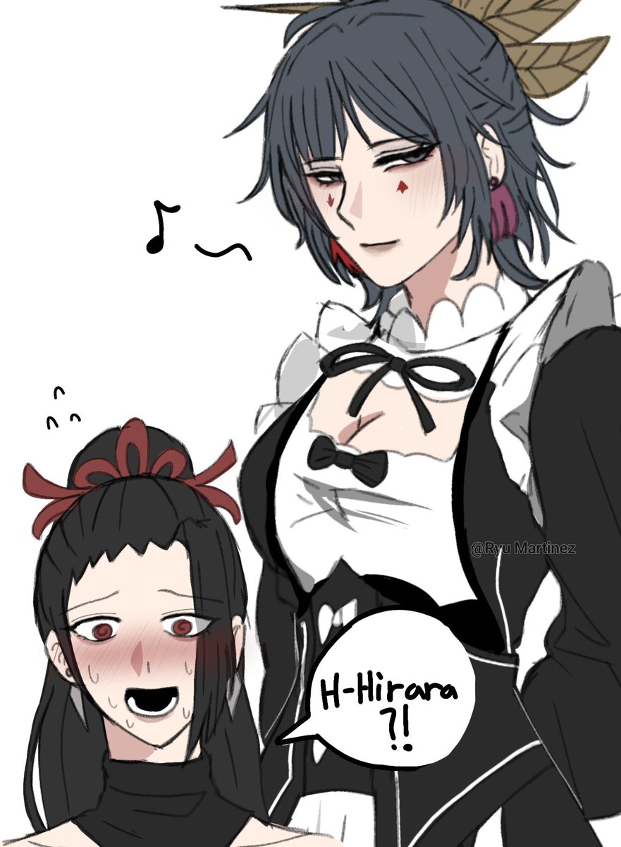 Ryu102778's tweet photo. Hirara in a maid outfit, hanabi likes it alright #MLBB #HiraraMLBB #HanabiMLBB #yuri #ship #fanart #art #Hirabi https://t.co/8Hsz35pps5