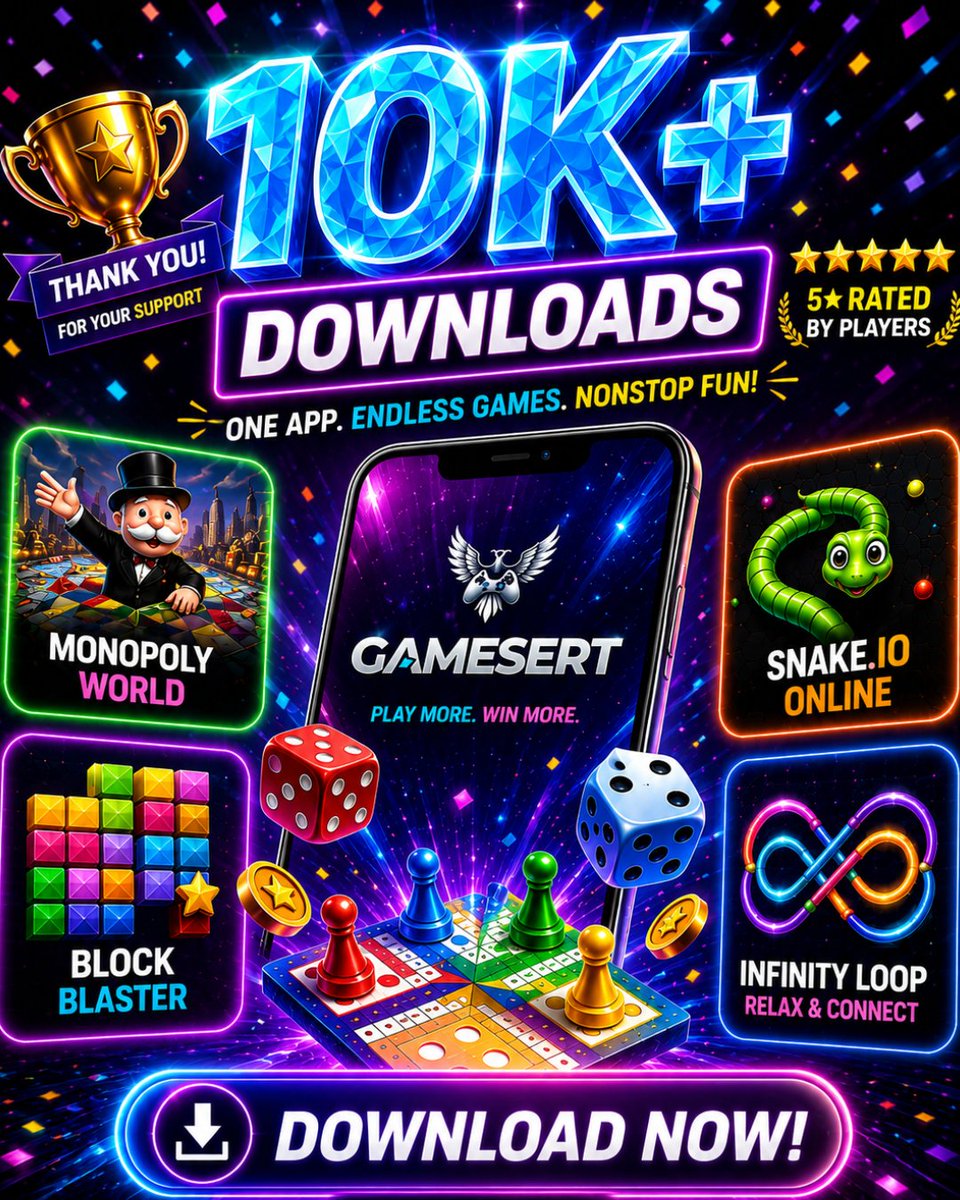 Gamesert277907's tweet photo. 🎮 70+ Games. One App. Unlimited Fun. 🚀
Play more. Discover more. Never get bored. 🔥
Your next favorite game is just one tap away. 💜
📲 Download Now :
https://t.co/fL4eXC5Mbs
#GameSert #MobileGaming #OnlineGames #GamingCommunity #GameOn #PlayMore #Gamers #AndroidGames https://t.co/e3FufMeyhj