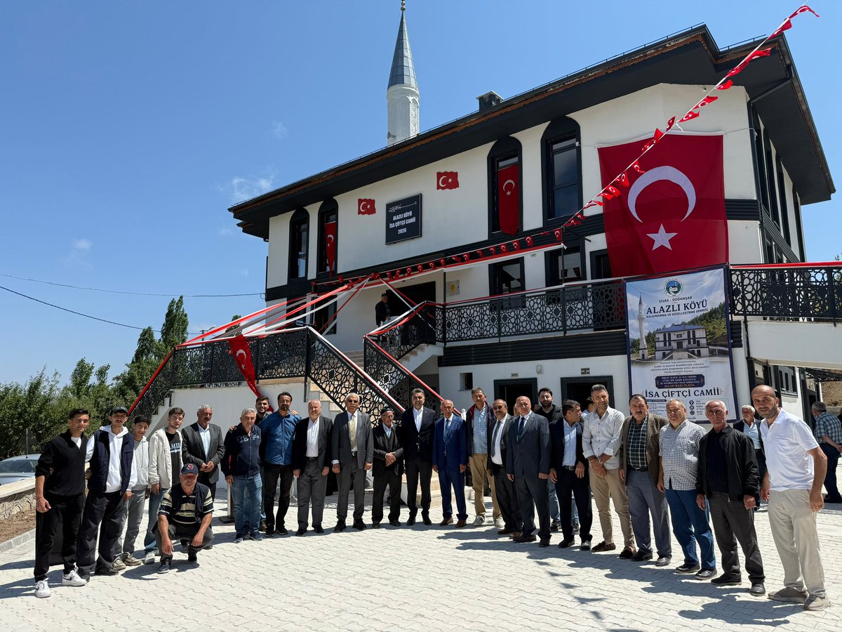 Hibrahimkursun's tweet photo. Doğanşar Alazlı Köyümüzde, İsa Çiftçi Camii’nin açılışını gerçekleştirdik.

Rabbim ibadetlerimizi kabul eylesin, bu güzel mabedi nice hayırlı hizmetlere vesile kılsın.

Emeği geçen herkesten Allah razı olsun. Hayırlı ve uğurlu olsun. 🌹🤲🏻 https://t.co/rv2mpffGhs