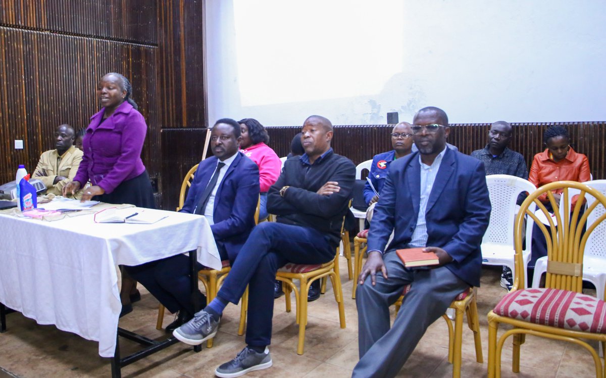 TU_Kenya's tweet photo. 1) The University Campus Services Department on Friday conducted an Occupational Health and Safety (OHS) training for its staff at the University's Lecture Theatre to strengthen workplace safety awareness and enhance compliance with statutory health and safety requirements. https://t.co/OXVH2VJrOS