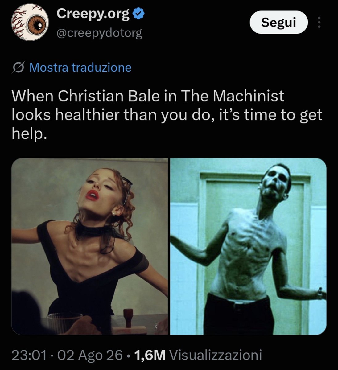 Andre_Italian's tweet photo. Questo sarà l'ultimo tweet sulla questione, questi due atteggiamenti apparentemente uno l'opposto dell'altro sono in realtà entrambi tossici e dannosi per il soggetto in questione (in questo caso ariana ma possono capitare a chiunque) https://t.co/3w5yQxvcBS