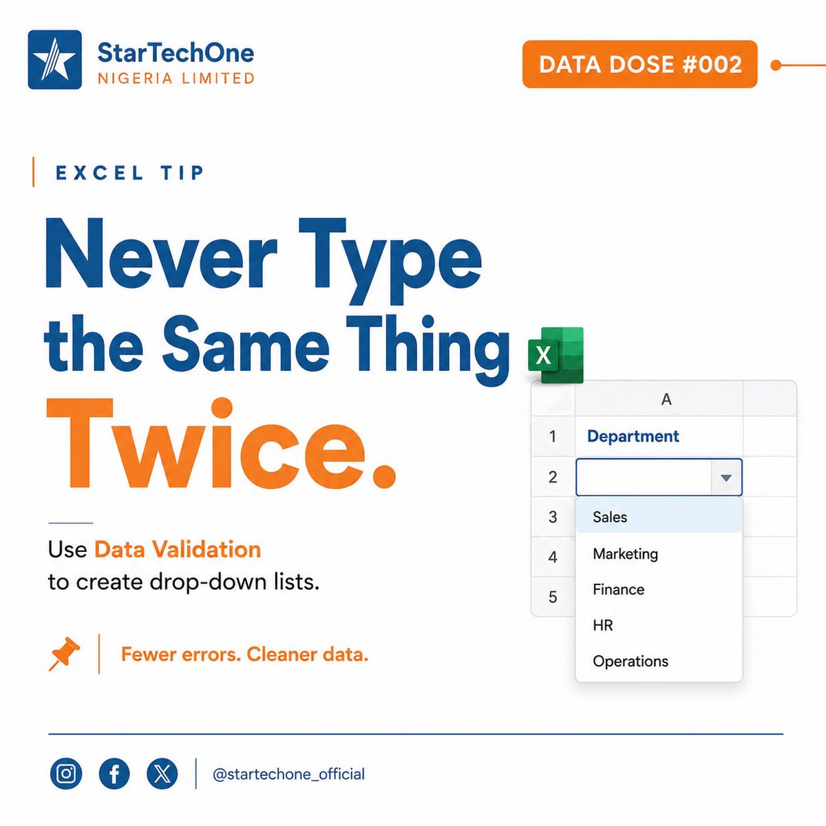startechone's tweet photo. 📊 *DATA DOSE #002*

Save time. Reduce errors. https://t.co/t4dxzla0ms