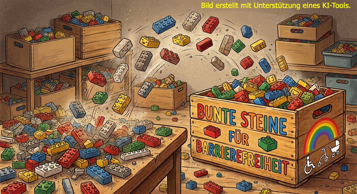 AutorinBKummer's tweet photo. Du möchtest doch sicher auch nicht, dass sich deine Legosteine langweilen. Lass sie lieber bei ‚Bunte Steine für Barrierefreiheit‘ mitbauen!
#BunteSteineFürBarrierefreiheit #GemeinsamStark #BeiratFürMenschenMitBehinderungEnnepetal #Barrierefrei #Mitmachen #Gemeinsam https://t.co/BLVqJDRVJb