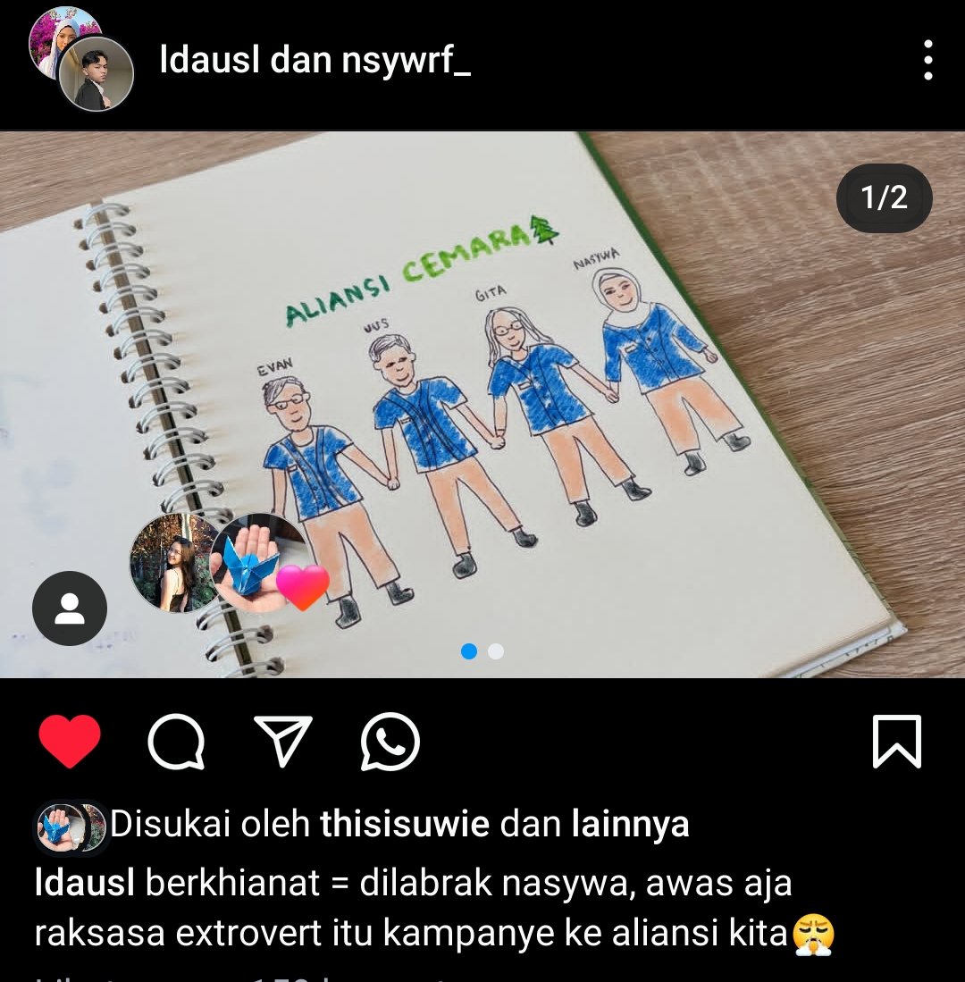 hybyehelloo's tweet photo. "Berhianat= Dilabrak Nasywa" 
Wkwkwkw lucunya aliansi lurus enihh✨🫶🏻😍 https://t.co/1yunyndMTV