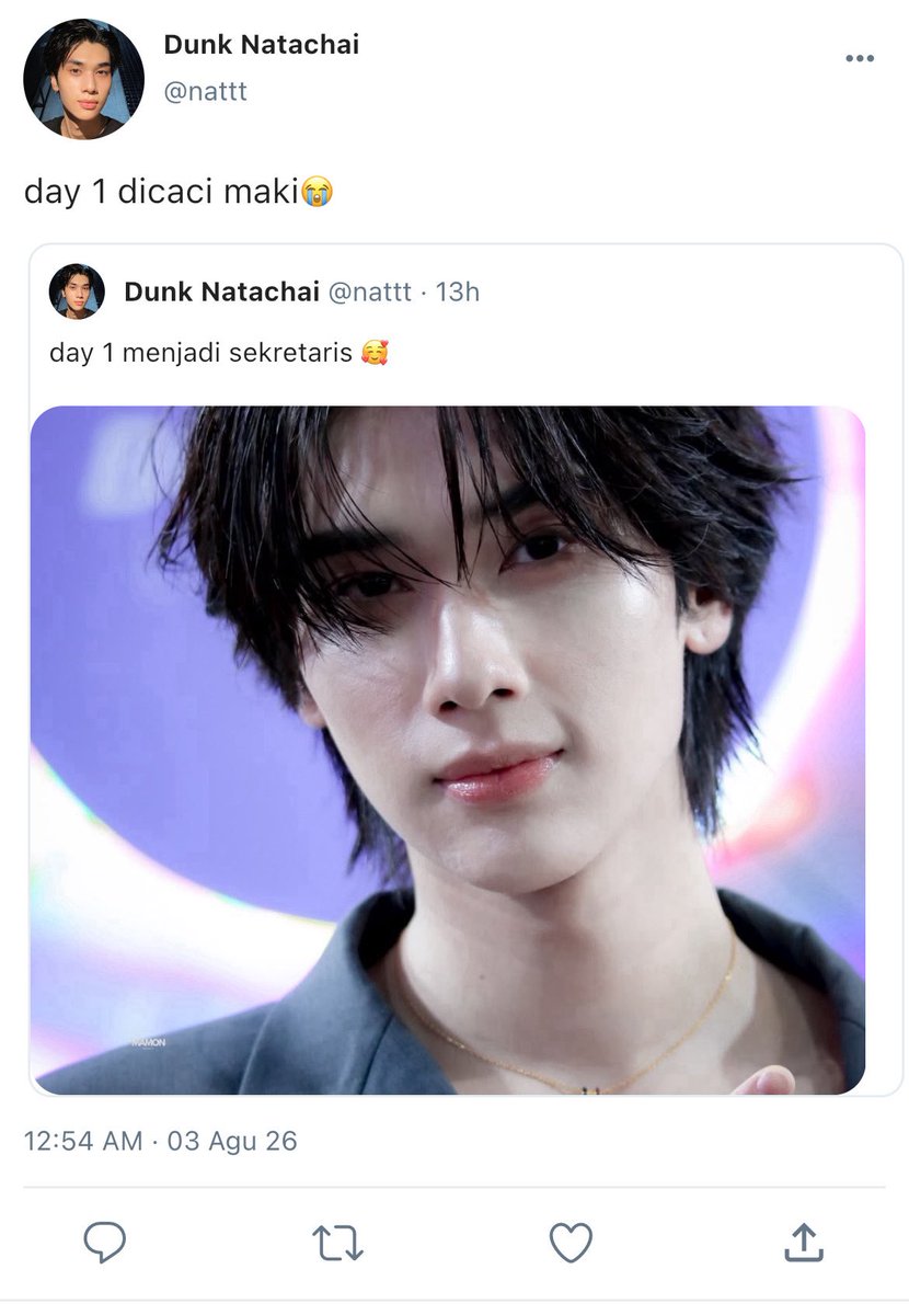 nataaaluvv's tweet photo. #JoongDunk au.
; day one jadi sekretaris https://t.co/EyIf6Xcczx