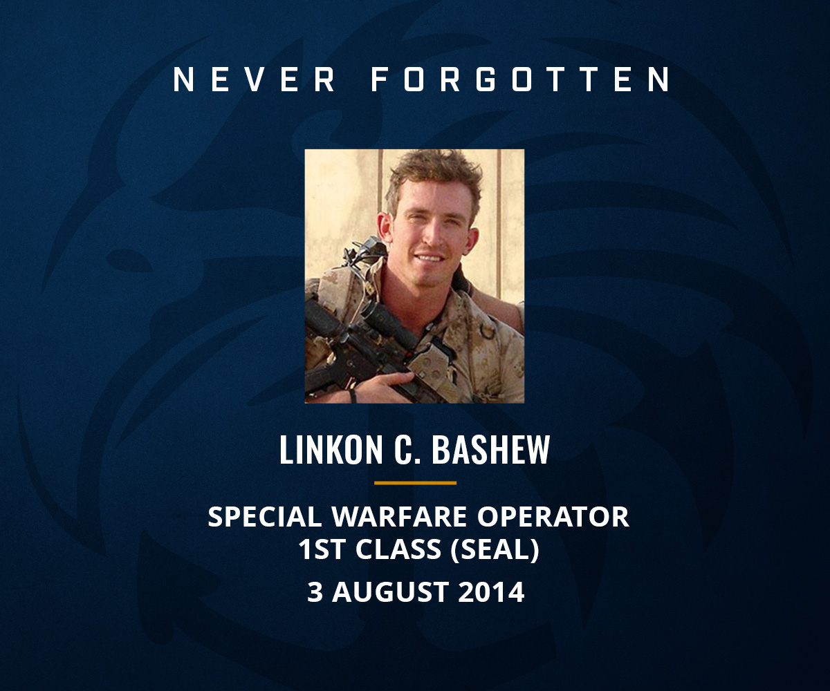 NavySEALfnd's tweet photo. Today, we honor and remember Special Warfare Operator 1st Class (SEAL) Linkon Charles Bashew, who passed away on August 3, 2014.

#NavySEALFoundation https://t.co/vLFGI79n6i