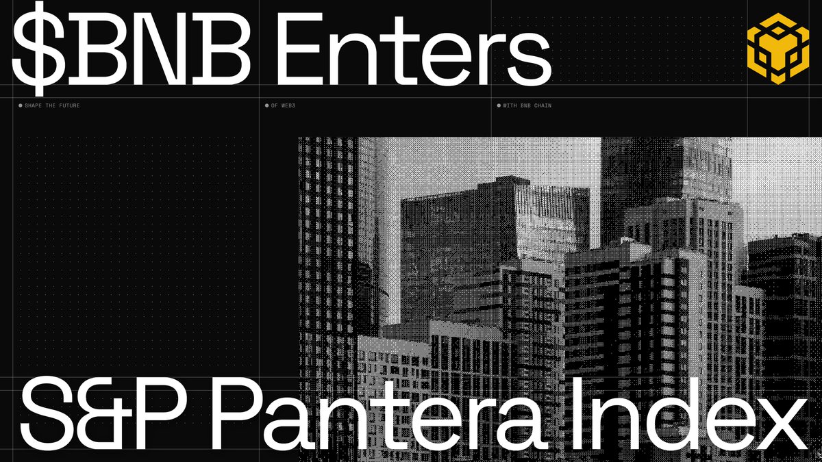 BNBCHAIN's tweet photo. $BNB is second among the 18 constituents of @SPDJIndices and @PanteraCapital's new digital asset index, all screened on protocol revenue.

Crypto benchmarks have typically measured what an asset is worth. Revenue only exists if people transact.

BNB Chain averaged ~4.5 million daily active users through Q1 2026. Every protocol team now has a public standard telling them what institutional capital will count.