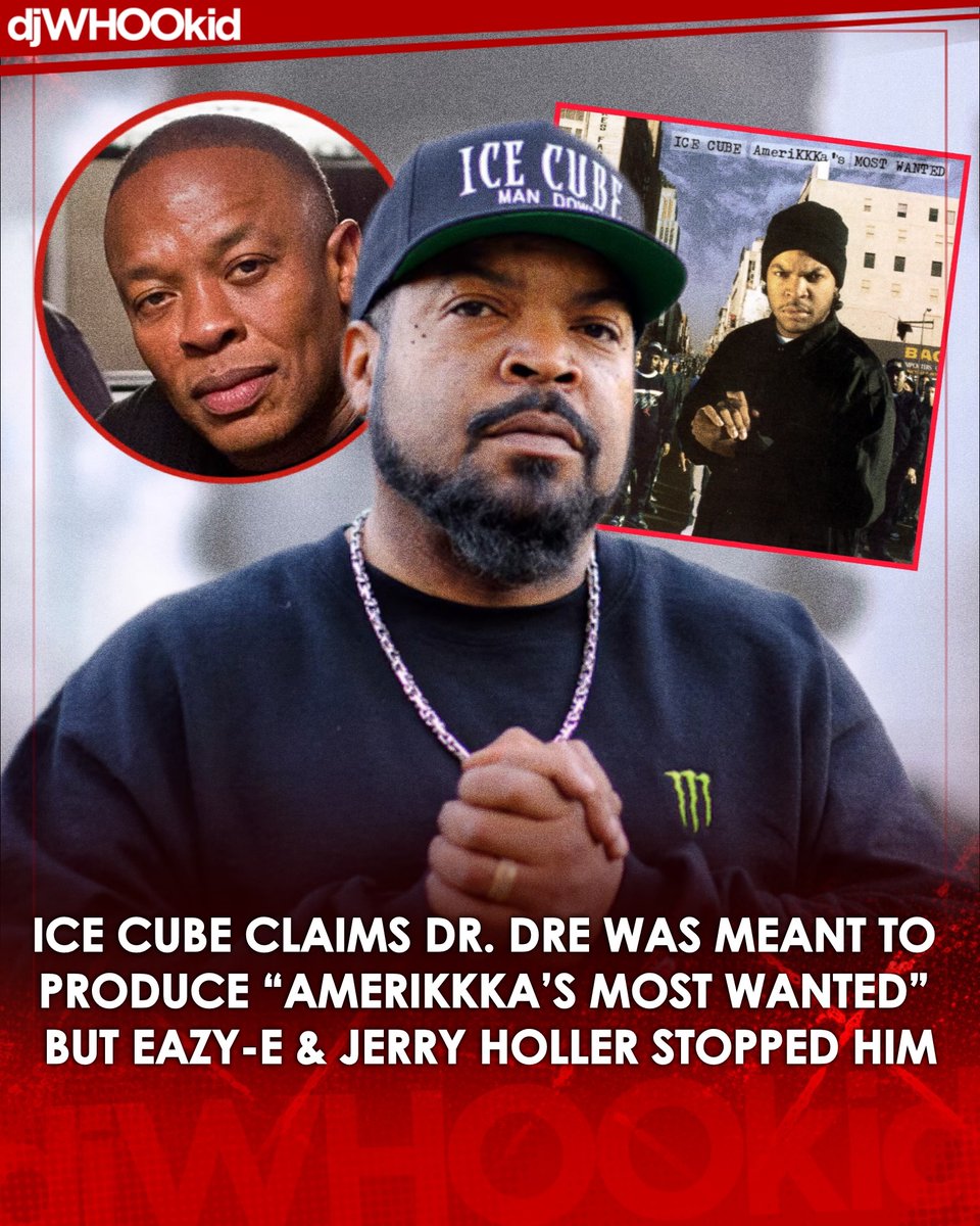DJWhooKid's tweet photo. “EAZY AND JERRY VETOED IT!” 🤯🔥👀

Ice Cube has revealed that Dr. Dre was originally supposed to produce his debut solo album “AmeriKKKa’s Most Wanted” before the plan was shut down by Eazy-E and Jerry Heller:

“I even wanted Dre to produce my solo record, and we was talking about it, but Eazy and Jerry vetoed it.” 

Cube ended up teaming with Public Enemy’s legendary production team, The Bomb Squad, delivering one of the most influential Hip-Hop albums of all time.