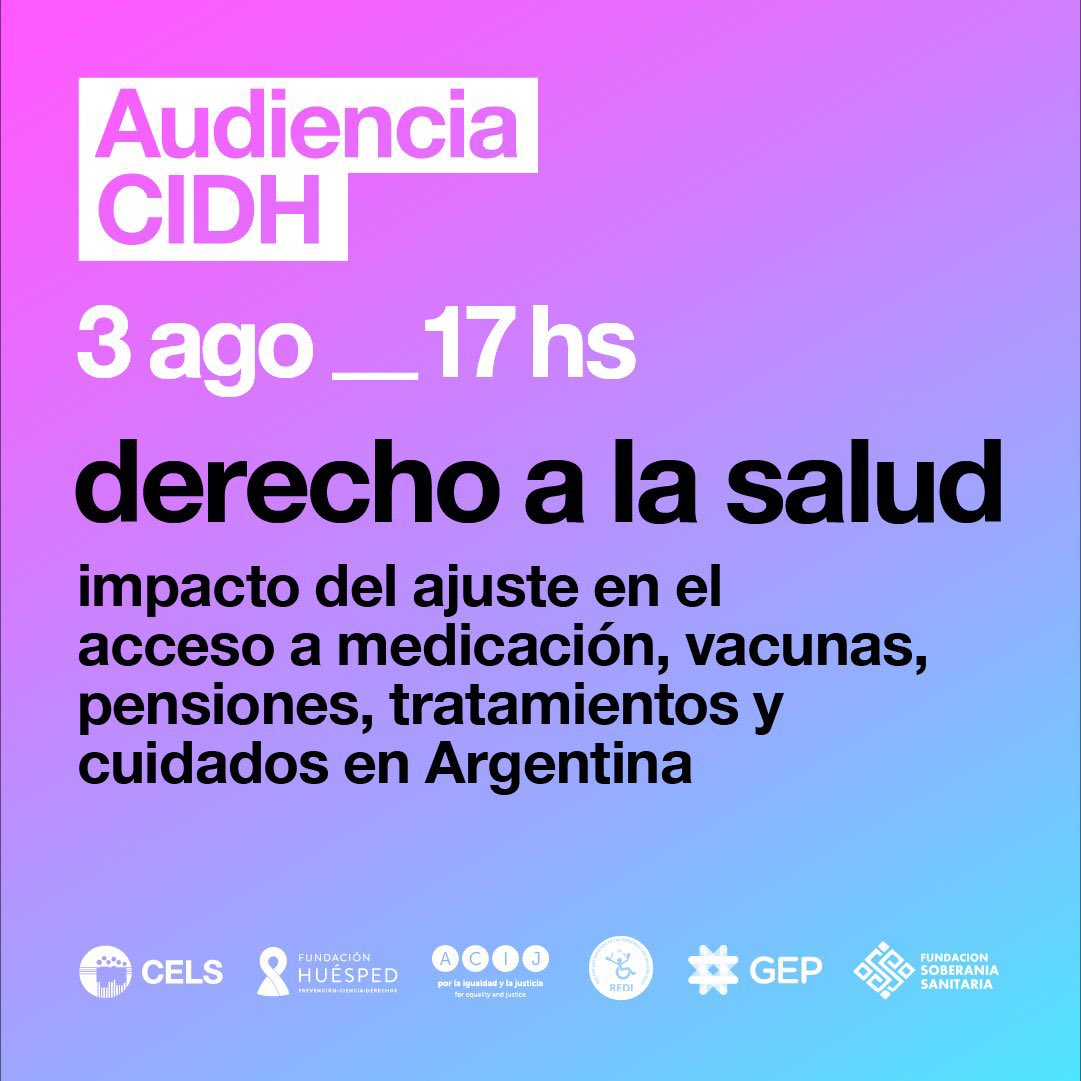 SoberaniaSalud's tweet photo. Hoy junto a cinco organizaciones estaremos @CIDH para denunciar las restricciones en el derecho a la salud que vivimos en Argentina. 

Estaremos con @fundhuesped, @rediderechos, @fundacion_gep, @ACIJargentina y @cels_argentina.

A las 17 por este link: https://t.co/rF2MjZhQcs https://t.co/rk4UMCSdnv