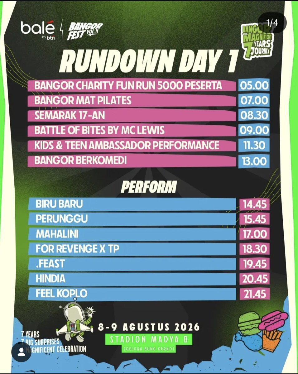 mchlrvndra's tweet photo. WTS 2pcs TIKET BUNDLE (4 tiket) Bangorfest day 1 (8 Agt 2026).
Gabisa dateng karena masi di luar kota
Price : 275k/ bundle, negotiable
#wts
#bangorfest https://t.co/fSoOB5XWbJ