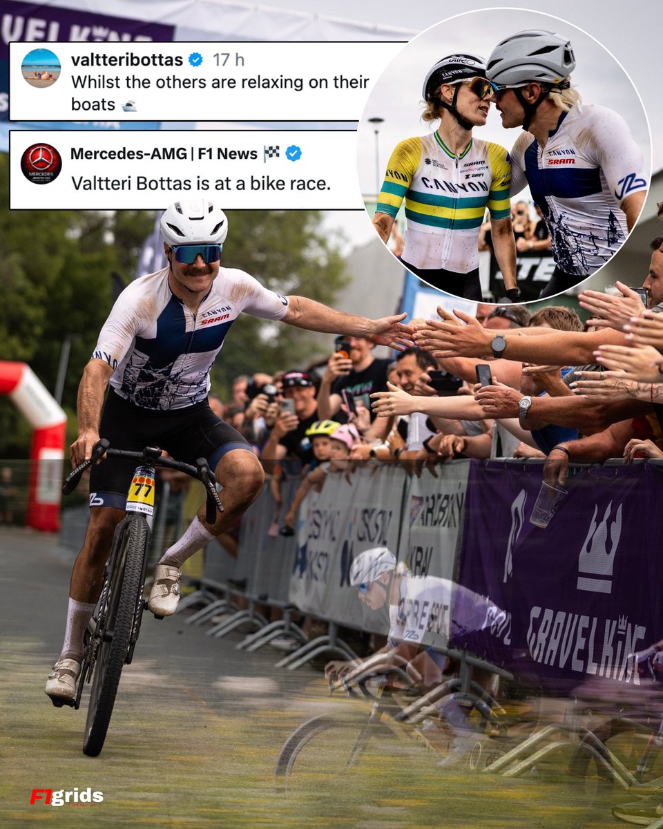 F1gridx's tweet photo. Valtteri Bottas finished 5th in his age group at a UCI Gravel World Series event, securing qualification for the 2026 UCI Gravel World Championships.      

#ValtteriBottas #Cycling #GravelWorldSeries #Formula1 https://t.co/7RxLHaWc6I