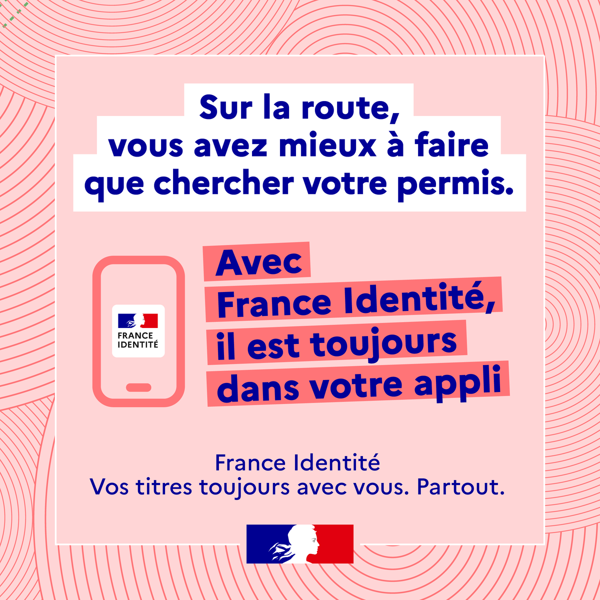 france_identite's tweet photo. 🪪🚗Et si votre permis de conduire était toujours à portée de main ?

Avec @france_identite, intégrez votre permis de conduire directement dans l’application

📲 En cas de contrôle, présentez-le depuis votre smartphone

Infos 👉https://t.co/0sx4VshEs9

#IDNumérique #Voyage https://t.co/20zxNEGWz0