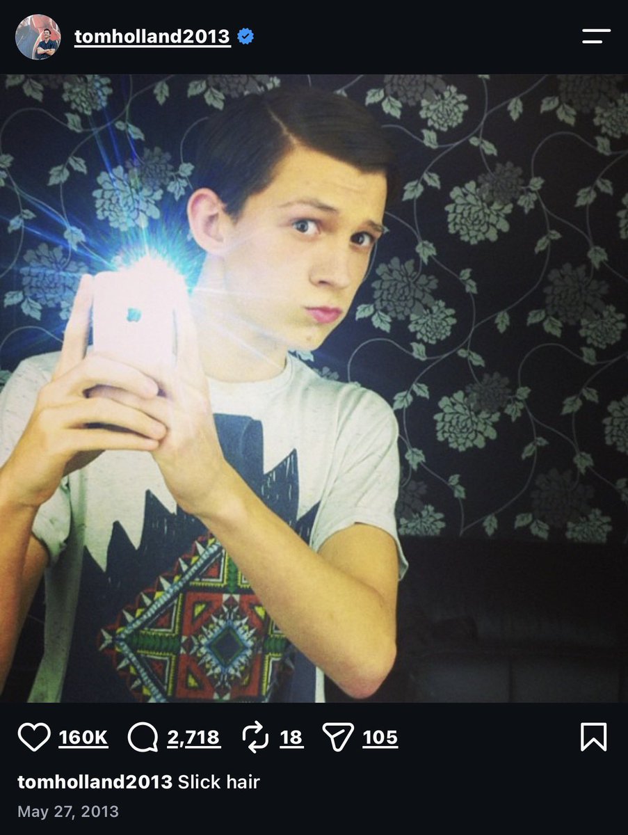 prod2seok's tweet photo. baby tom holland instagram posts are lowk frying me https://t.co/VySFe6XcRE