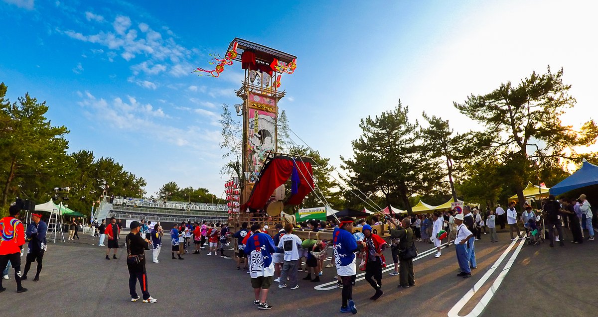 観覧席が新設された祭り会場 #宝立七夕キリコ祭り2026 Nikon