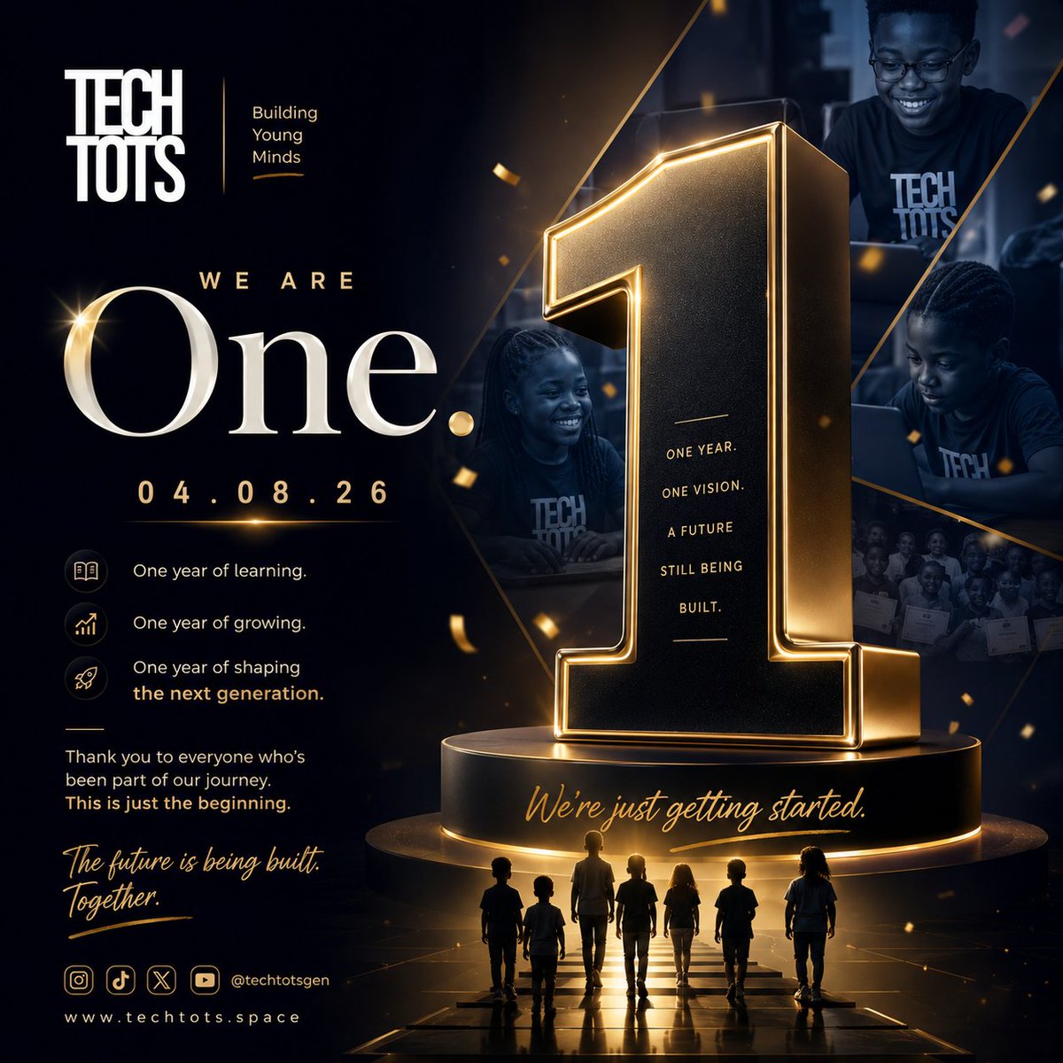TechTotsGen's tweet photo. ONE MORE SLEEP. 👀🚀

Tomorrow, Techtots turns ONE. 💙

1 year of learning.
1 year of building.
1 year of shaping young minds.

And we’re only getting started. 🥹🔥

04.08.26 — Techtots @ 1. 🎉

#TechtotsTurns1 https://t.co/RzYkuxJn9R