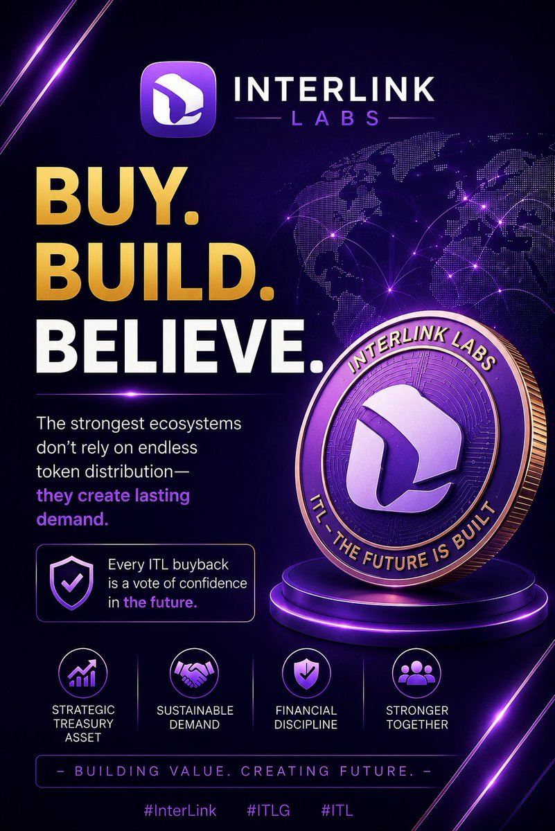 Atchade229's tweet photo. INTERLINK LABS 

Buy. Build. Believe. Every ITL buyback is a vote of confidence in the future.

#InterLink #ITLG #ITL https://t.co/giI2hdxC86