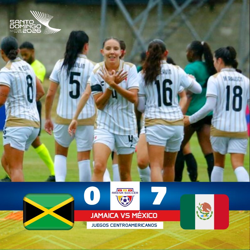 ArenaSoccer_MX's tweet photo. 🔰 TRIUNFO CONTUNDENTE DE MEXICO!...GOLEARON 7-0 A JAMAICA EN LA FECHA 3 DE LOS CENTROAMERICANOS.

#JuegosCentroamericanos https://t.co/ah9AWOs83O