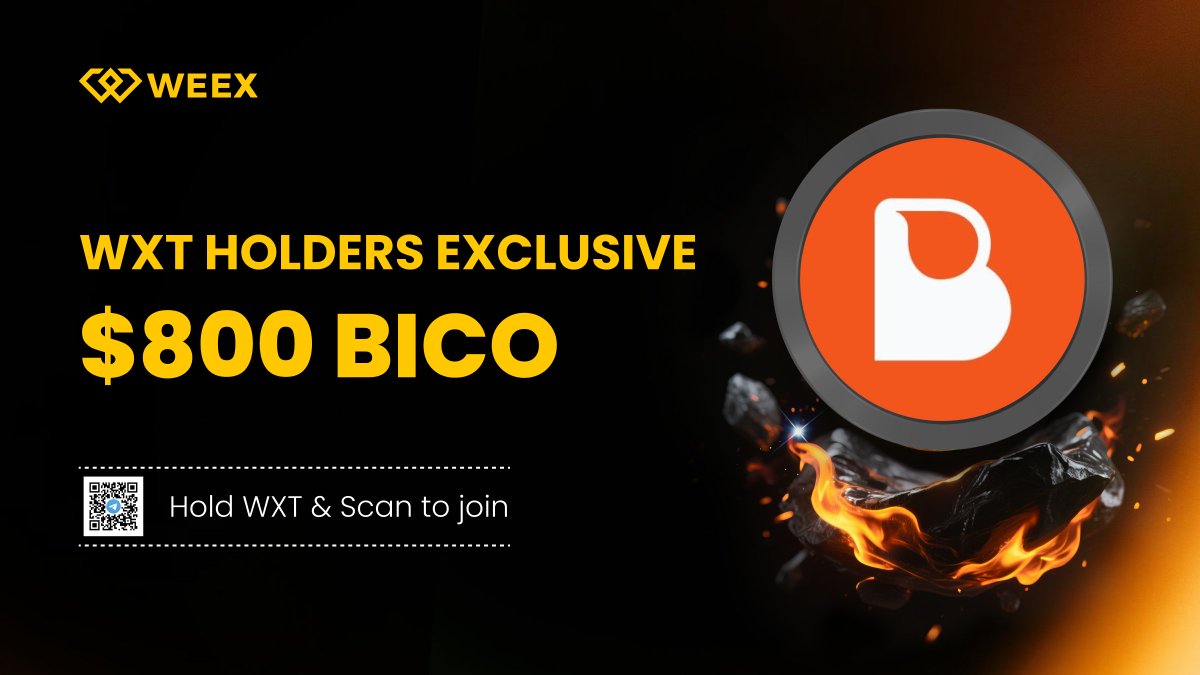 WEEX_Official's tweet photo. 🎁Join the WXT Holders Community · Unlock $800 BICO @biconomy

How to Join:
🆕 New Users
1️⃣ Hold/Buy ≥ 500 $WXT
2️⃣ Join via bot 👉 https://t.co/kOhvt6Je1p
🔁 Existing Users
1️⃣ Deposit ≥ 20 USDT +  Trade ≥ 500 USDT
📝 Fill the form：https://t.co/5GIYiB0UZa

👥 100 Winners — Don’t miss out!
#BICO #WEEX #Airdrop #WXT