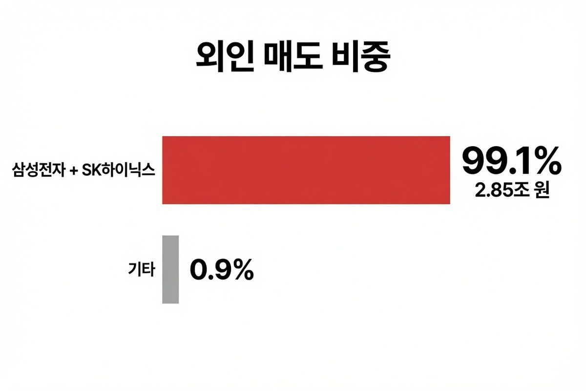 rlaalbb's tweet photo. 오늘(8/3) 코스피 마감 + 내일 관점

어제 언급했던 외인 수급이 오늘 시장을 완전히 좌우했습니다.

코스피 6,257.45 (-5.12%)
개장부터 갭다운, 장중 6,223까지 찍고 6,250선 마감.
외인 매도
전체 2조 8,776억
이 중 삼성전자+SK하이닉스만 2조 8,521억
(하이닉스 1조 5,809억 + 삼성 1조 2,712억)

사실상 오늘 외인 매도의 거의 전부가 반도체에 집중됐습니다.
기관도 같이 팔고, 개인만 받아내는 전형적인 차익실현 장이었습니다.
금요일 +17.91%의 과도한 상승분을 하루 만에 되돌린 모습입니다.
내일 관점
핵심은 여전히 외인 수급.
반도체 매도가 이어지면 6,200선이 위태롭고,
매도세가 진정되면 반등 시도가 가능합니다.
저는 6,200~6,250을 단기 지지로 보고 있습니다.
저는 오늘 추가 매수하지 않았고, 현금 비중을 조금 더 높여뒀습니다.
지금은 리스크 관리가 먼저입니다.

여러분은 내일 어떻게 보시나요?
반등? 추가 조정?
한 줄만 남겨주세요.
#코스피 #삼성전자 #SK하이닉스 #증시