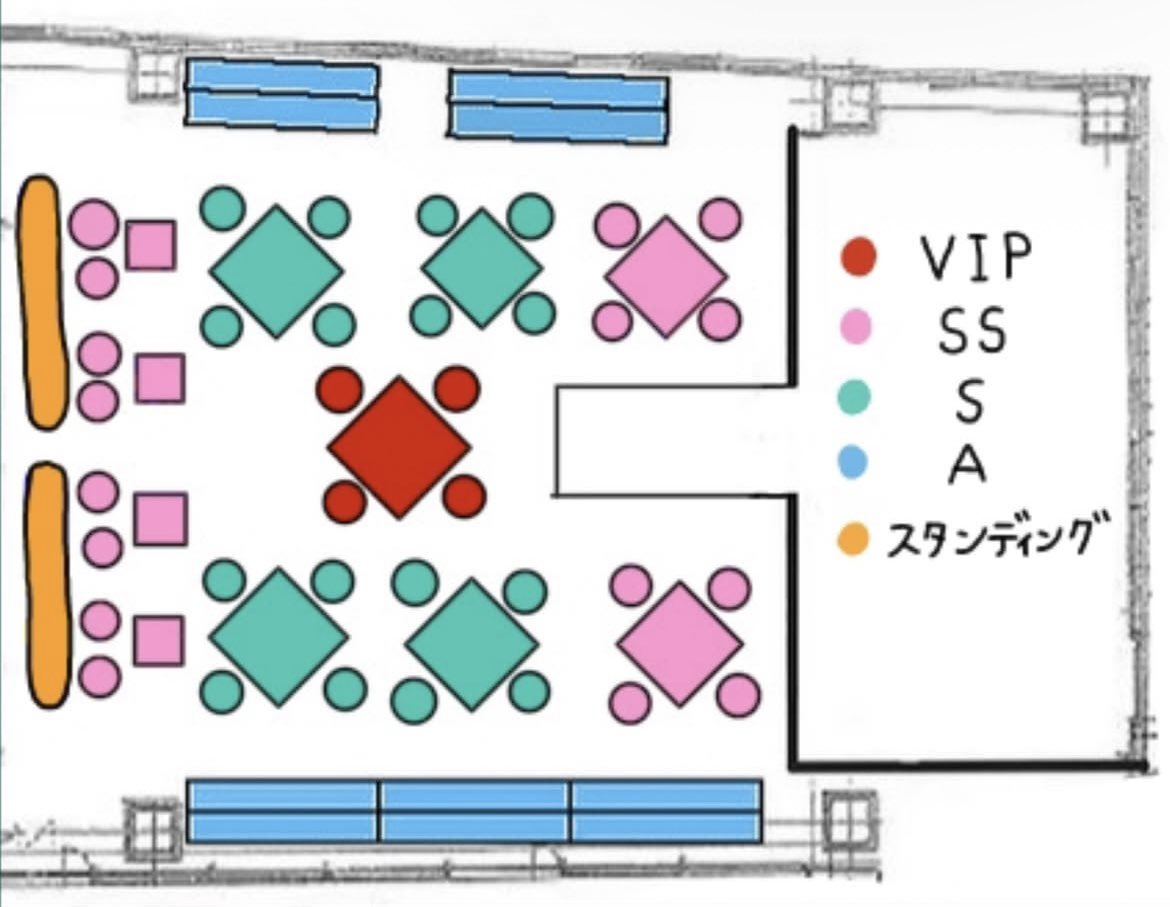 BurgundyTsukiko's tweet photo. VIP席 ¥15,000-
SS席(前方/後方) ¥6,500-
S席 ¥6,000-
A席 ¥4,500-
スタンディング¥2,500-

https://t.co/inpOKp6Xbr
👆チケットサイトはコチラから(TIGET) https://t.co/5YZ9xpW3BN