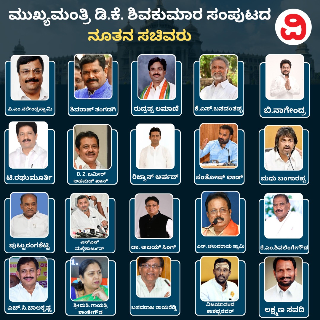 siddukaloji's tweet photo. A last-minute twist was added to the list of legislators taking the oath as DK Shivakumar's cabinet ministers: Mankal Vaidya dropped, and SS Mallikarjun included. Due to a typing mistake; what a joke!  #DKS #RahulGandhi #KPCC #Siddaramaiah https://t.co/uJS4pkOoML