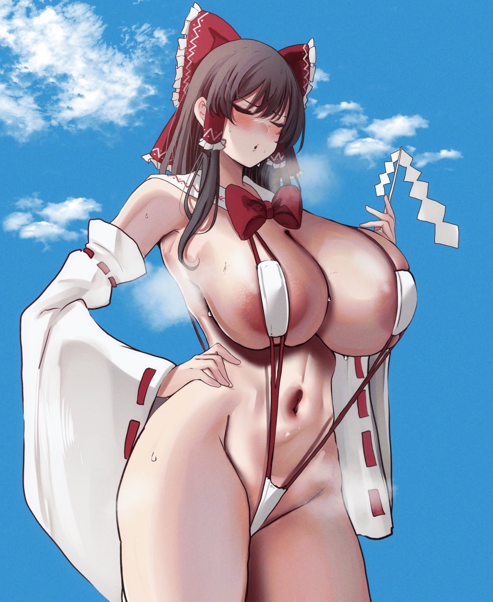 TF_CAF3's tweet photo. #東方　

クールビズ巫女🔴 https://t.co/KvzVbeQm0s