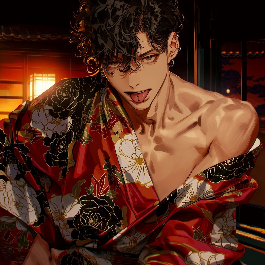 crystalmoon_46's tweet photo. 何となく
セクシーな男性のイラストが
作りたくなって✨️
女性の着物を羽織る男性のイラスト
#AIイラスト
#フリーアイコン
#フリーイラスト
#AIart
#AIicon
#freeicon https://t.co/Ar2D8nvNHm