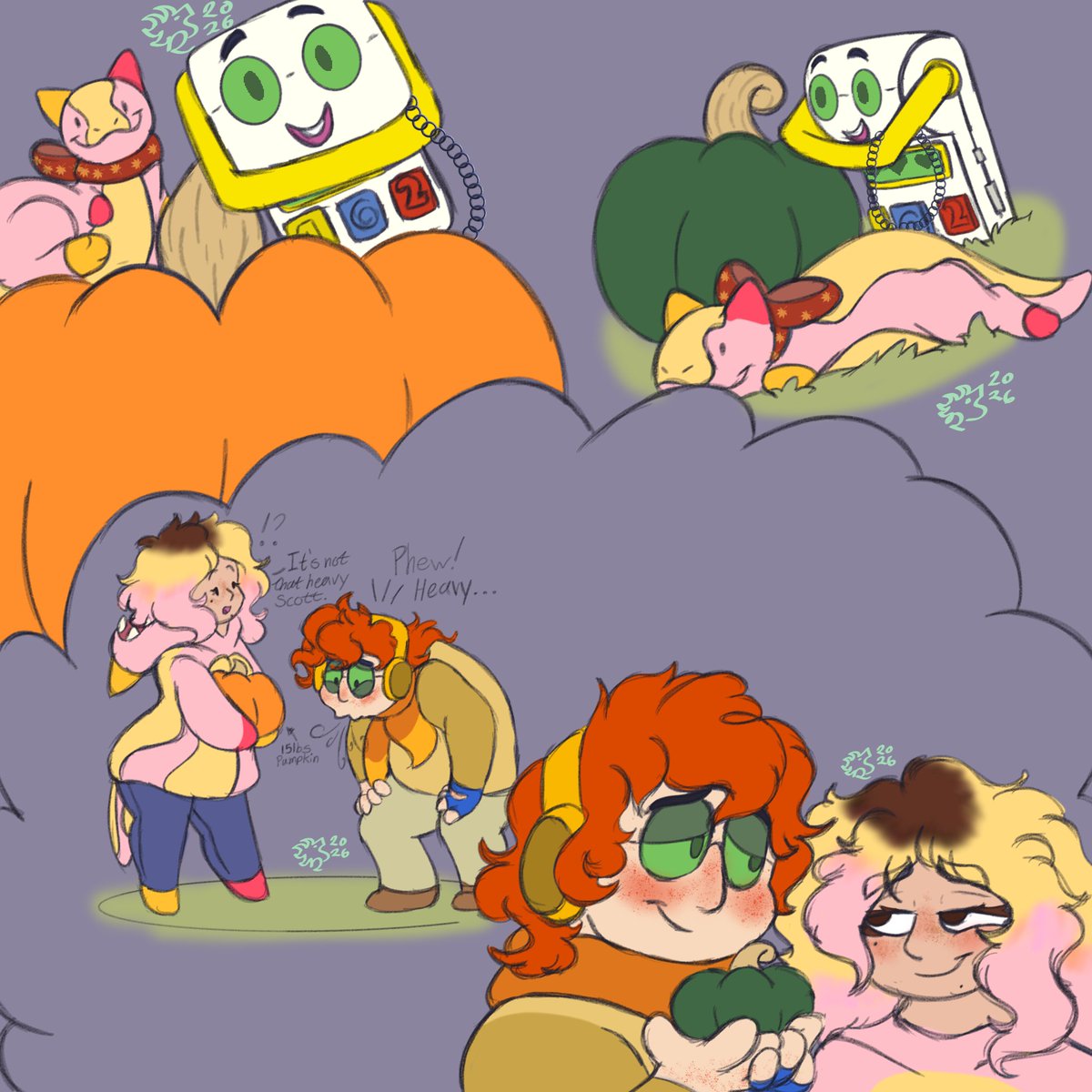 MinkMishka's tweet photo. A date at the pumpkin patch! They found a good one, but it was too big for Scott (Smarty) to lift. So, they went with one just their size.
#Smartypants #yumeship #toystoryoc #selfship #ocxcc https://t.co/xJo8XiD2RS