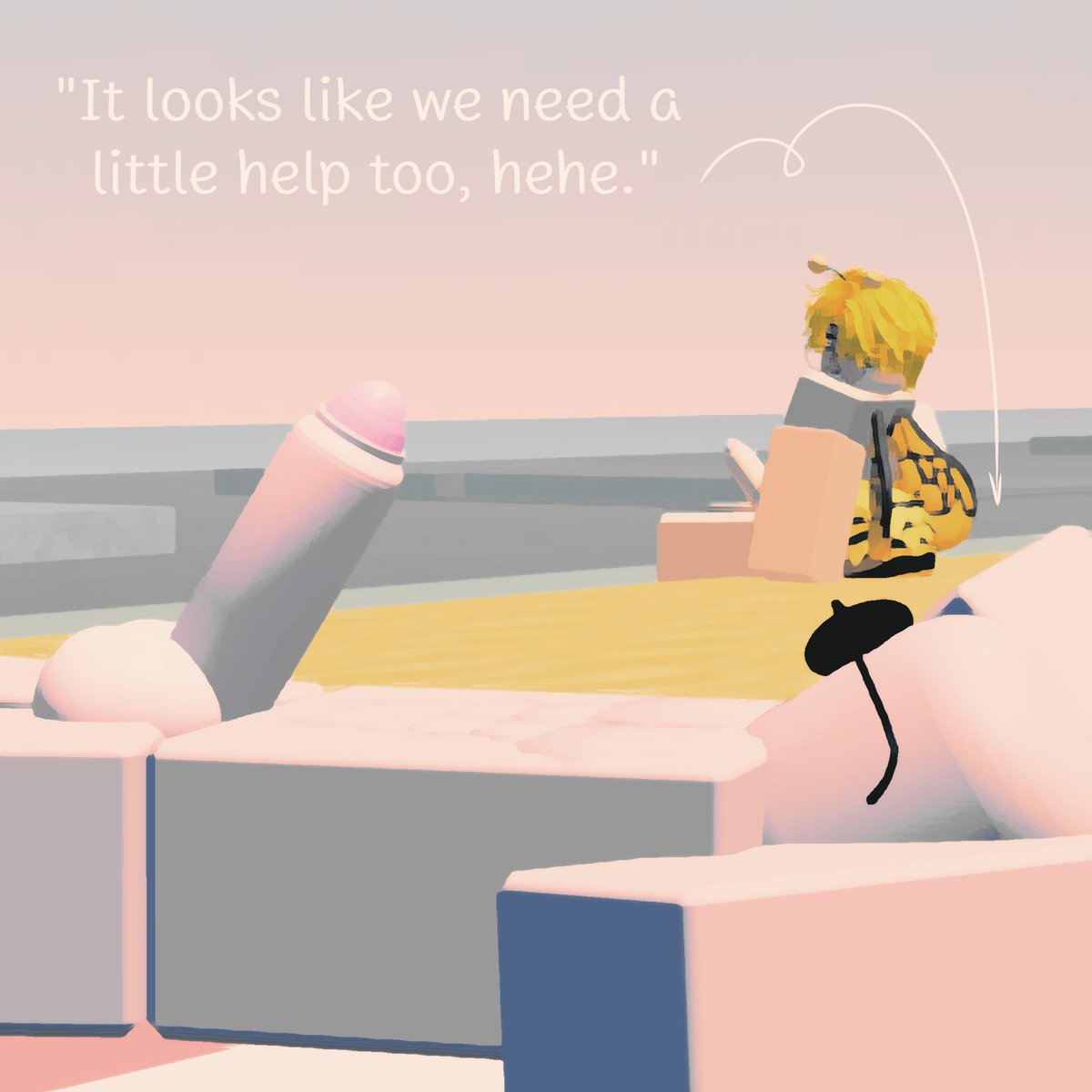 your_vv78088's tweet photo. (Ep1) 1/4 Help at the Beach 🐝🏖

#rr34 #robloxgay https://t.co/WnmU1yqOtG