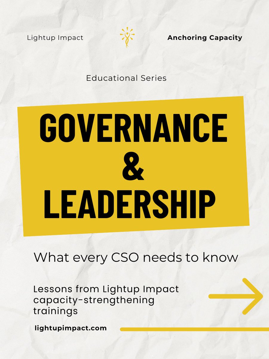 LightupImpact's tweet photo. August is here. Let's keep anchoring what matters.

Governance and Leadership: What Every CSO needs to know

𝑆𝑡𝑟𝑜𝑛𝑔 𝑜𝑟𝑔𝑎𝑛𝑖𝑧𝑎𝑡𝑖𝑜𝑛𝑠 𝑎𝑟𝑒𝑛'𝑡 𝑗𝑢𝑠𝑡 𝑙𝑒𝑑 𝑤𝑒𝑙𝑙 — 𝑡ℎ𝑒𝑦'𝑟𝑒 𝑔𝑜𝑣𝑒𝑟𝑛𝑒𝑑 𝑤𝑒𝑙𝑙.

Swipe through 👉

Learn. Engage. Partner. https://t.co/sTFvPKUfix