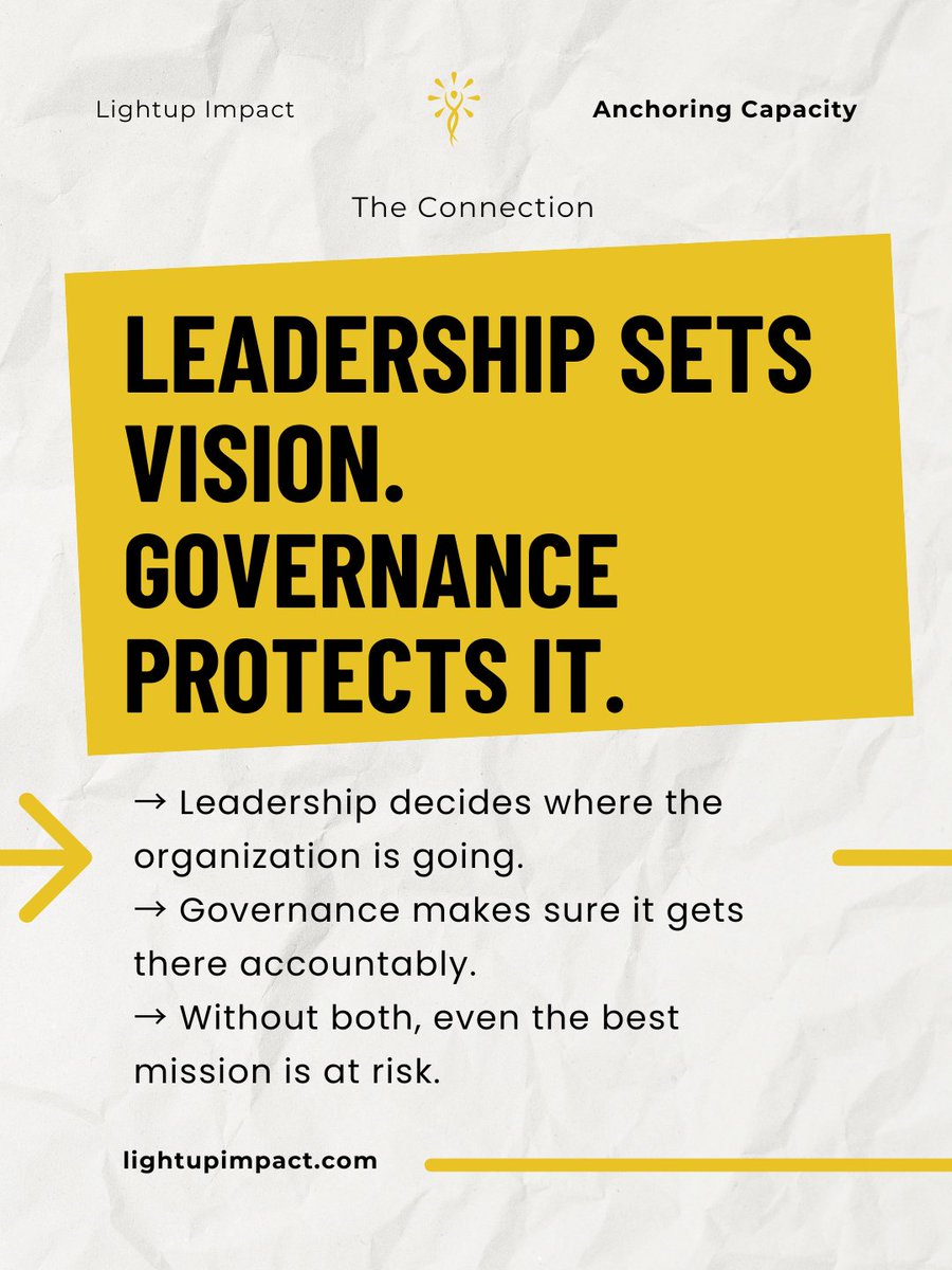 LightupImpact's tweet photo. August is here. Let's keep anchoring what matters.

Governance and Leadership: What Every CSO needs to know

𝑆𝑡𝑟𝑜𝑛𝑔 𝑜𝑟𝑔𝑎𝑛𝑖𝑧𝑎𝑡𝑖𝑜𝑛𝑠 𝑎𝑟𝑒𝑛'𝑡 𝑗𝑢𝑠𝑡 𝑙𝑒𝑑 𝑤𝑒𝑙𝑙 — 𝑡ℎ𝑒𝑦'𝑟𝑒 𝑔𝑜𝑣𝑒𝑟𝑛𝑒𝑑 𝑤𝑒𝑙𝑙.

Swipe through 👉

Learn. Engage. Partner. https://t.co/sTFvPKUfix