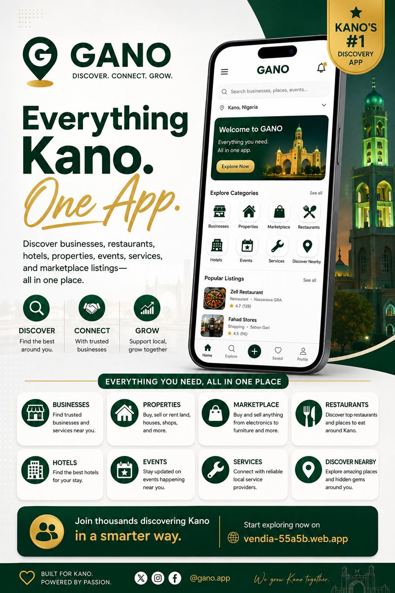 Hakim5800's tweet photo. Whether you're looking for a restaurant, hotel, business, property, event, local service, or something to buy or sell, GANO brings everything together in one place.
Explore now 
🌐 https://t.co/SZTjSohnpH https://t.co/WorvkF5kOJ
