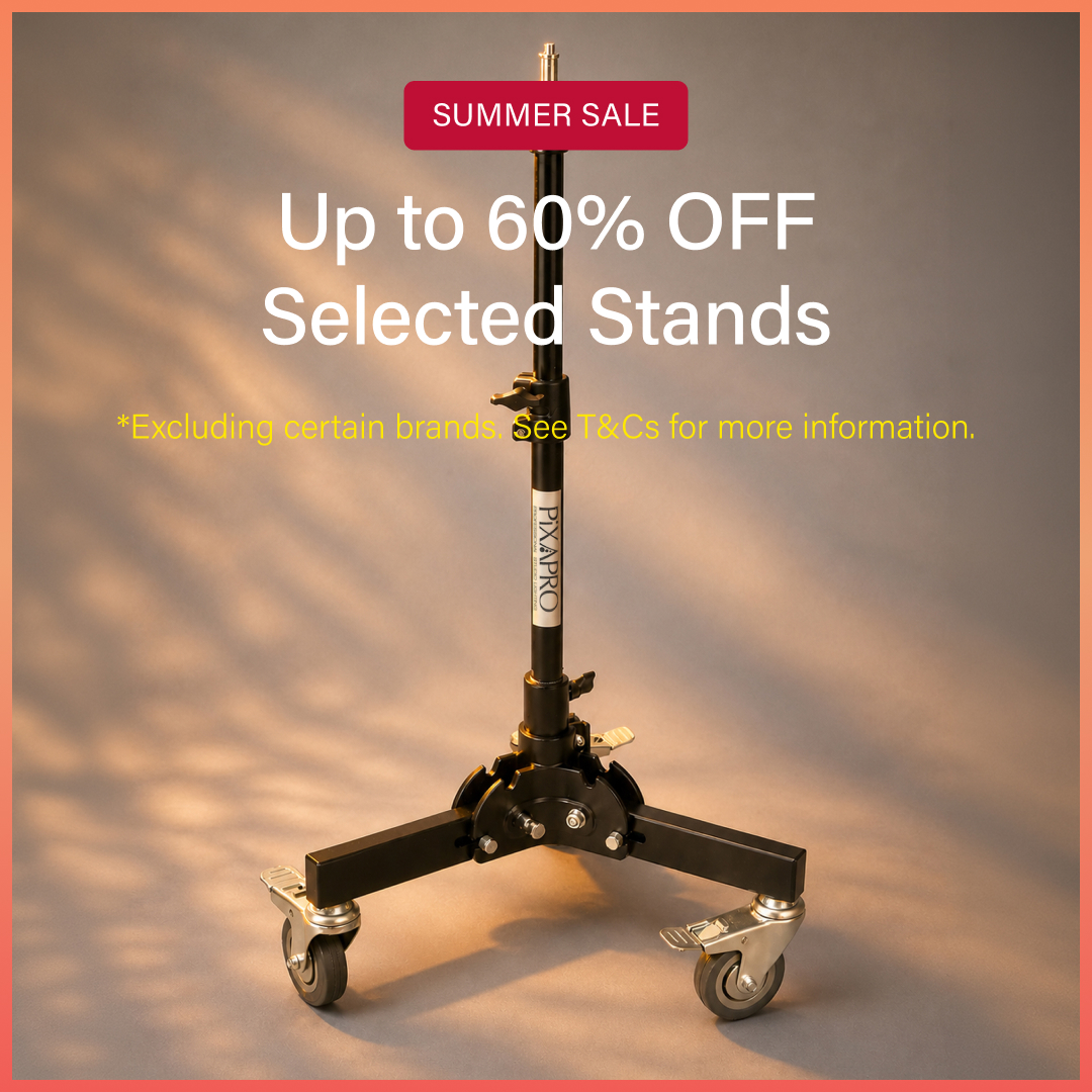 PIXAPRO_UK's tweet photo. 🌅Save up to 60% on Lighting Stands right now in our Summer Sale! Including offers for background stands, C-Stands, portable stands and more! https://t.co/RFqQGdBwkX

Save up to 75% online plus earn DOUBLE rewards points on all orders placed during the sale ⬆️
T&amp;Cs apply. https://t.co/wTKMj4ceGT