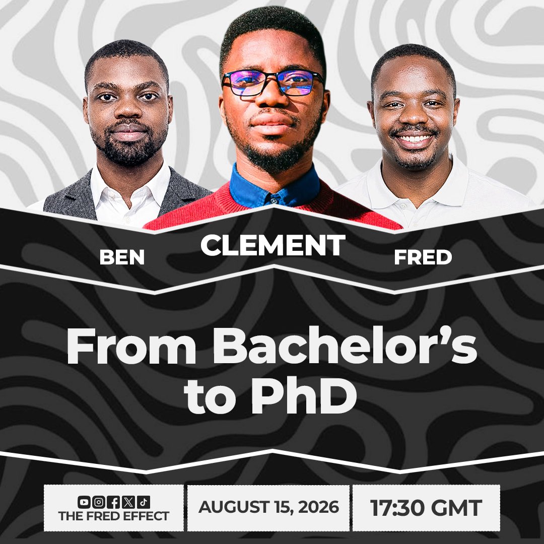 MrPhr3d's tweet photo. This month on The Fred Effect Study Abroad Podcast, we’re bringing you a full lineup of impactful sessions🔥from uncovering hidden opportunities and direct-entry PhD pathways to networking tips for new international students and a live Q&A!
Which session are you most excited for? @clementansah487 @Constancial1 

#TheFredEffect #StudyAbroad #SaturdayPodcast #scholarships