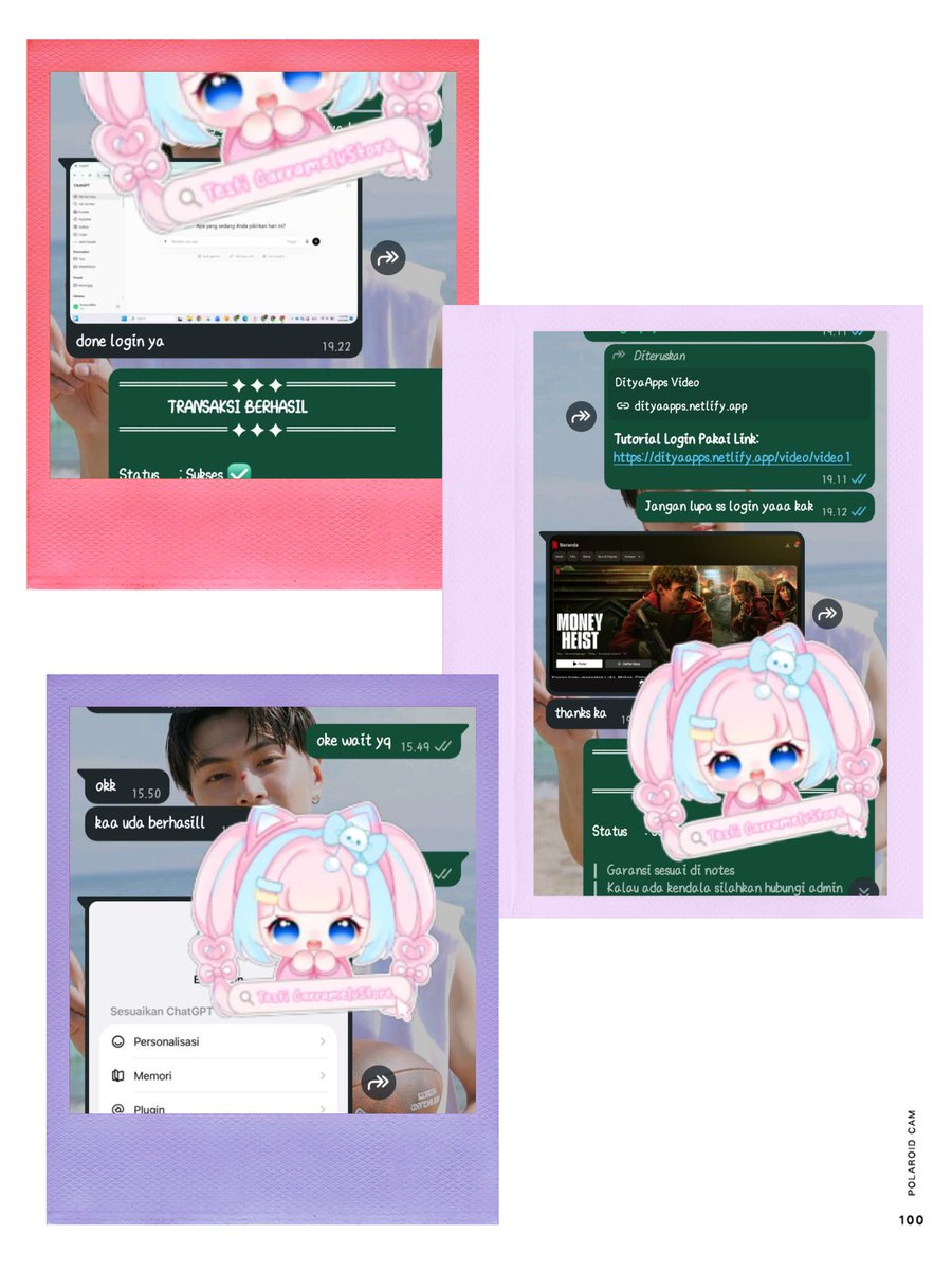disbhes's tweet photo. Haloo ini acc promote
🎀CarramelvStore🎀
sekarang pindah sini ya, akun lama @bbyvtae17 kena sushii🥺

Ready berbagai macam APP PREMIUM 
Terpercaya dan yang pasti Full Garansi
Yang mau order atau tanya² stok boleh banget yaa

https://t.co/jqZbkGlHgG.6281947990951

#zonauangㅤ https://t.co/vyL7JcOSn7