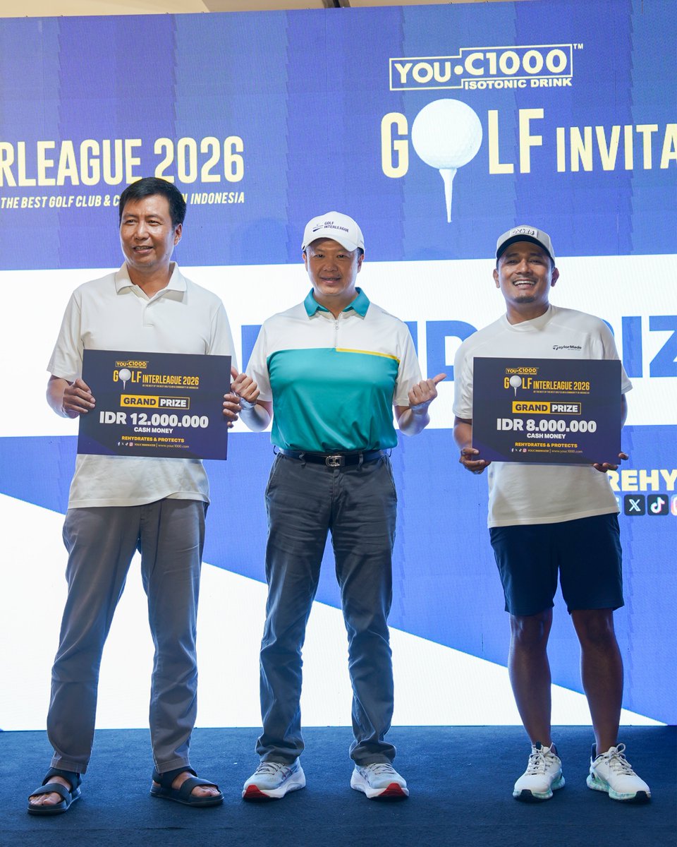 YouC1000Water's tweet photo. See you next year for another exciting season of YOU.C1000 Golf Interleague! 💙

#YOUC1000GolfInterleague2026 #GolfTurnamen https://t.co/edElyQEbMX