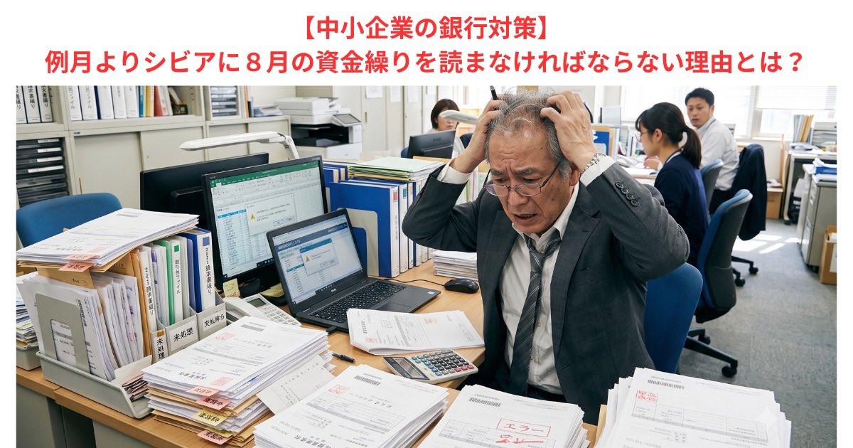 nkitade6's tweet photo. 【中小企業の銀行対策】例月よりシビアに８月の資金繰りを読まなければならない理由とは？　こちらからどうぞ→https://t.co/nVjxYGq1Fg https://t.co/msxtpLSkaf
