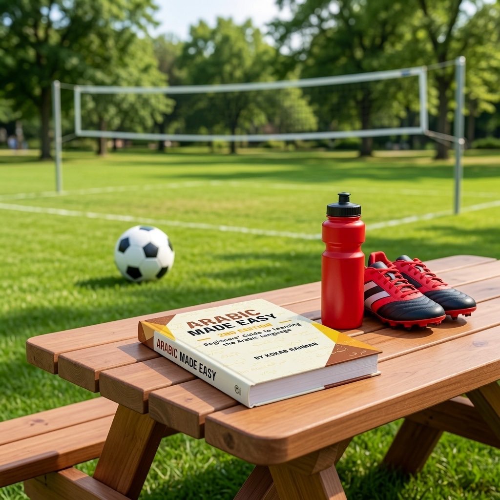 ArabicMadeEZ's tweet photo. Planning a fun evening with friends? هيا نلعب كرة القدم! (Hayyā nalʿab kurat al-qadam! – Let’s play football/soccer!) Energetic and perfect for parks, beaches, or casual meet-ups. https://t.co/4AhPEjNnRu #ArabicMadeEasy #FunArabic #LeisureTime #SummerFun #SportsArabic https://t.co/2AfzOblCEK